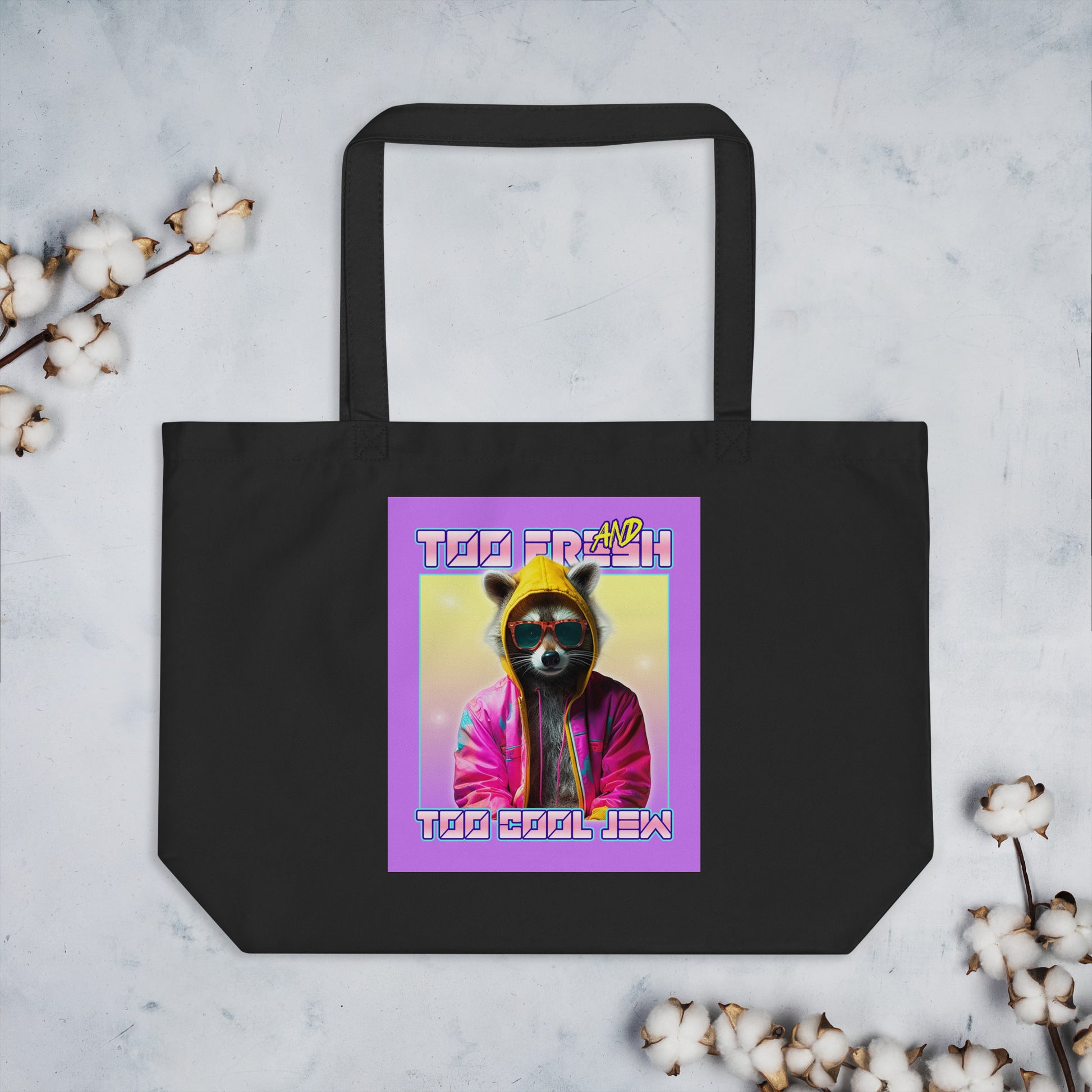 Mr Racoon | Large Organic Tote Bag