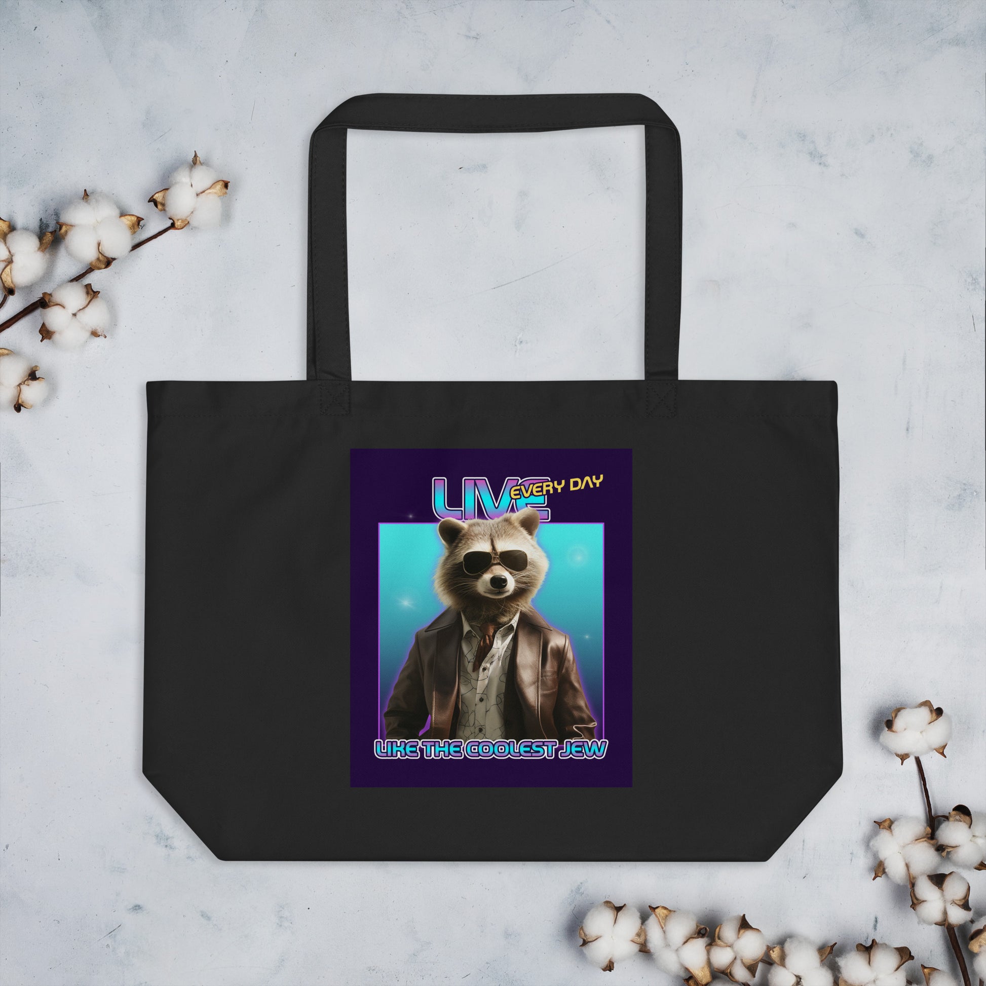 Mr Racoon | Large Organic Tote Bag