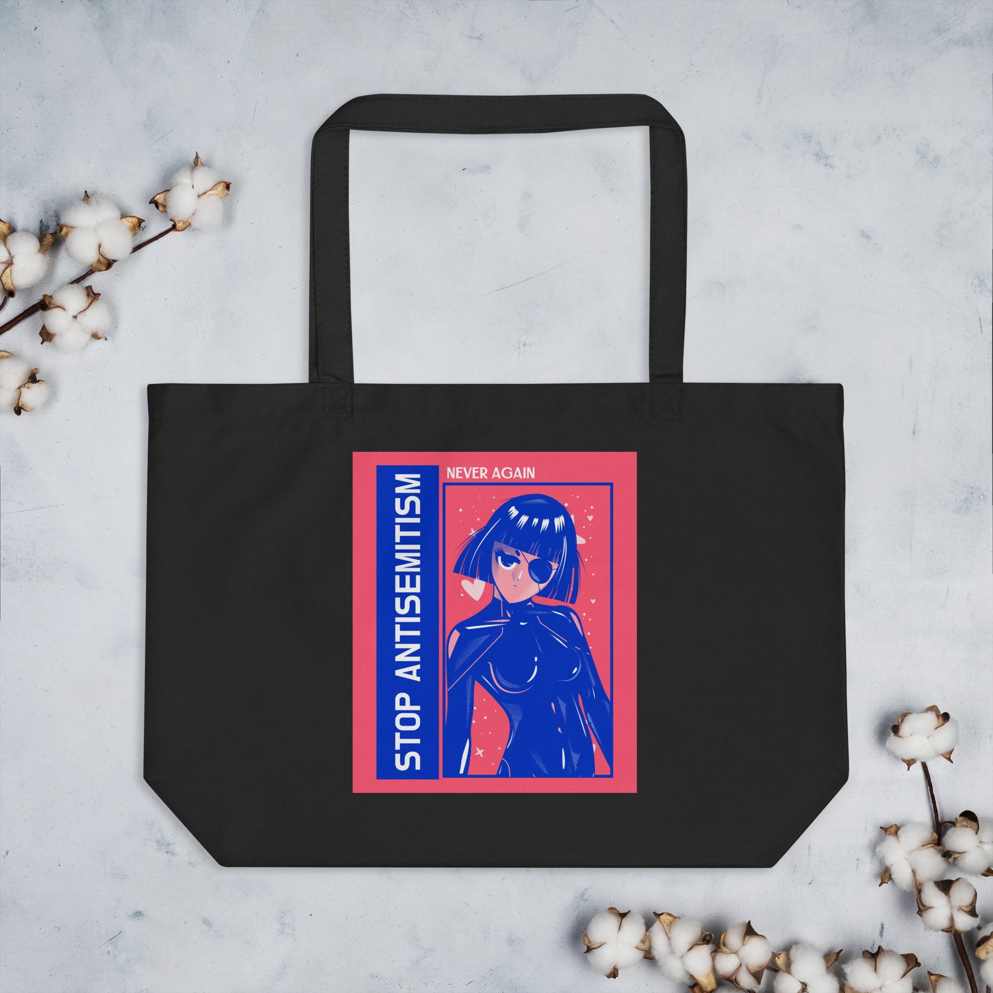 Girl Book | Antisemitism | Large Organic Tote Bag