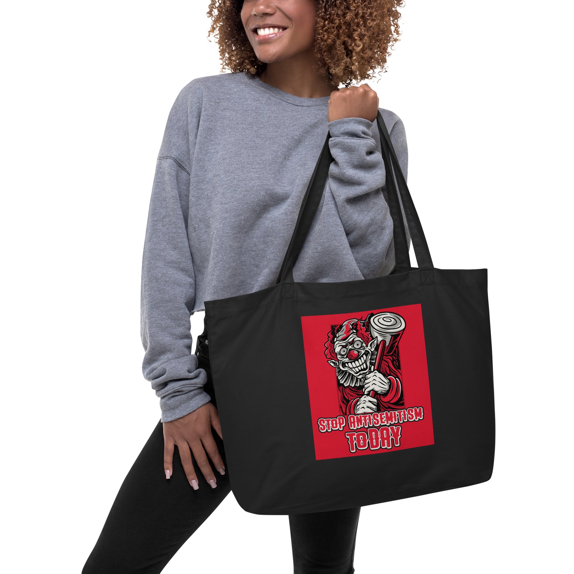 Horror Movie | Antisemitism | Large Organic Tote Bag