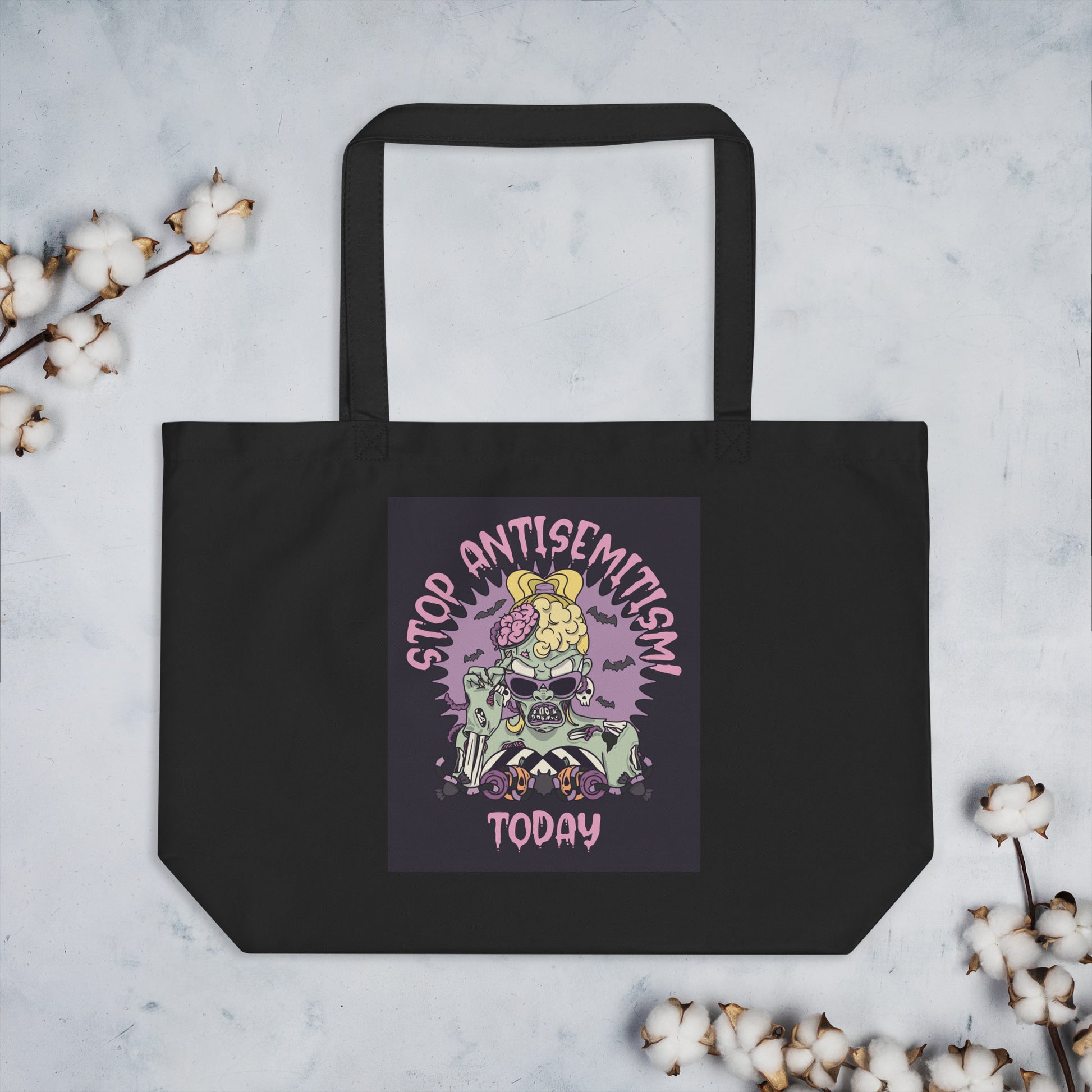 Horror Movie | Antisemitism | Large Organic Tote Bag