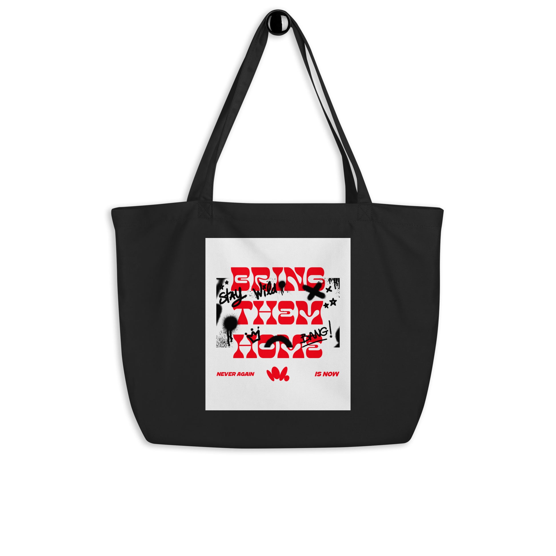 Bring Them Home | Red-Purple Edition | Large Organic Tote Bag