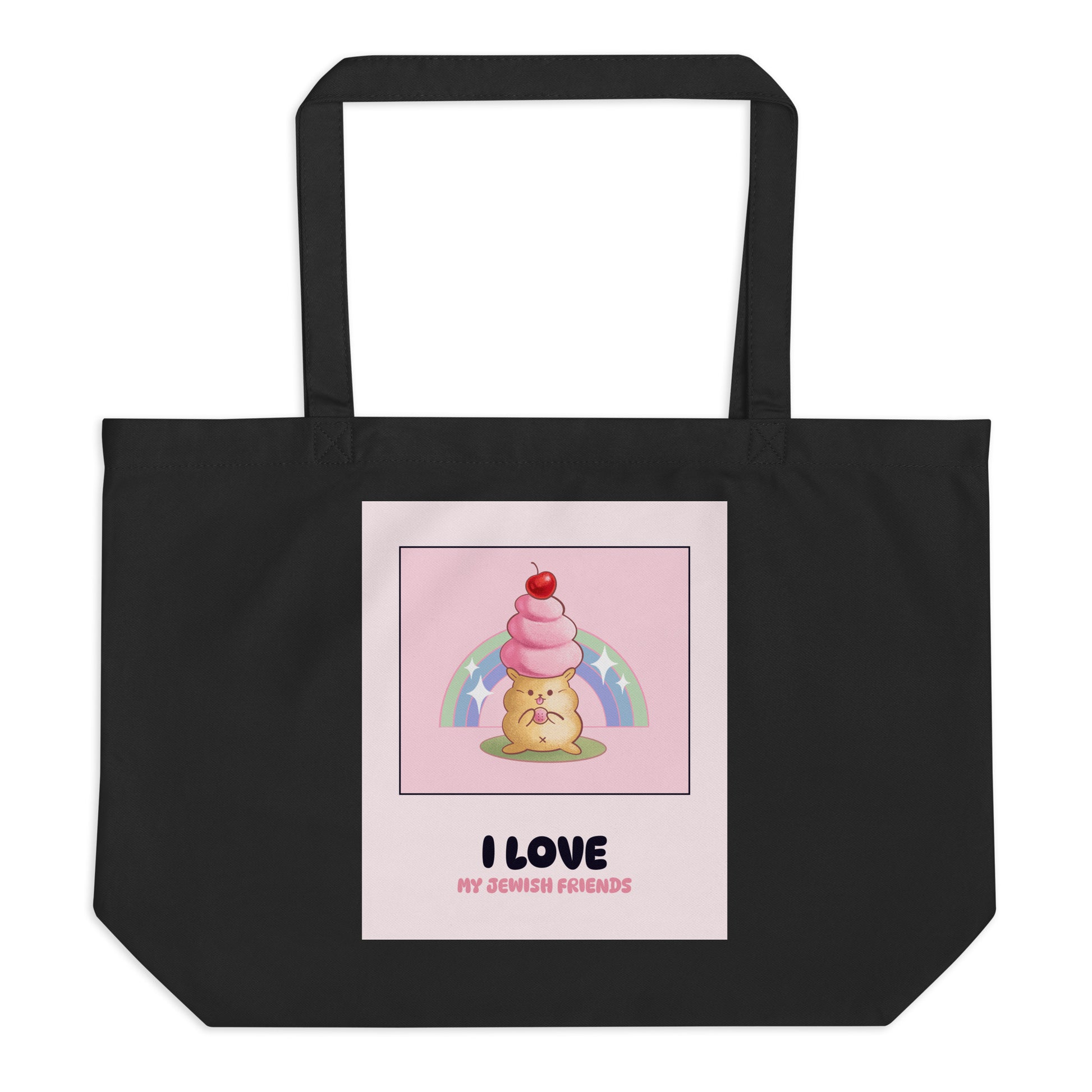 I Love My Jewish Friends | Pink Edition | Large Organic Tote Bag