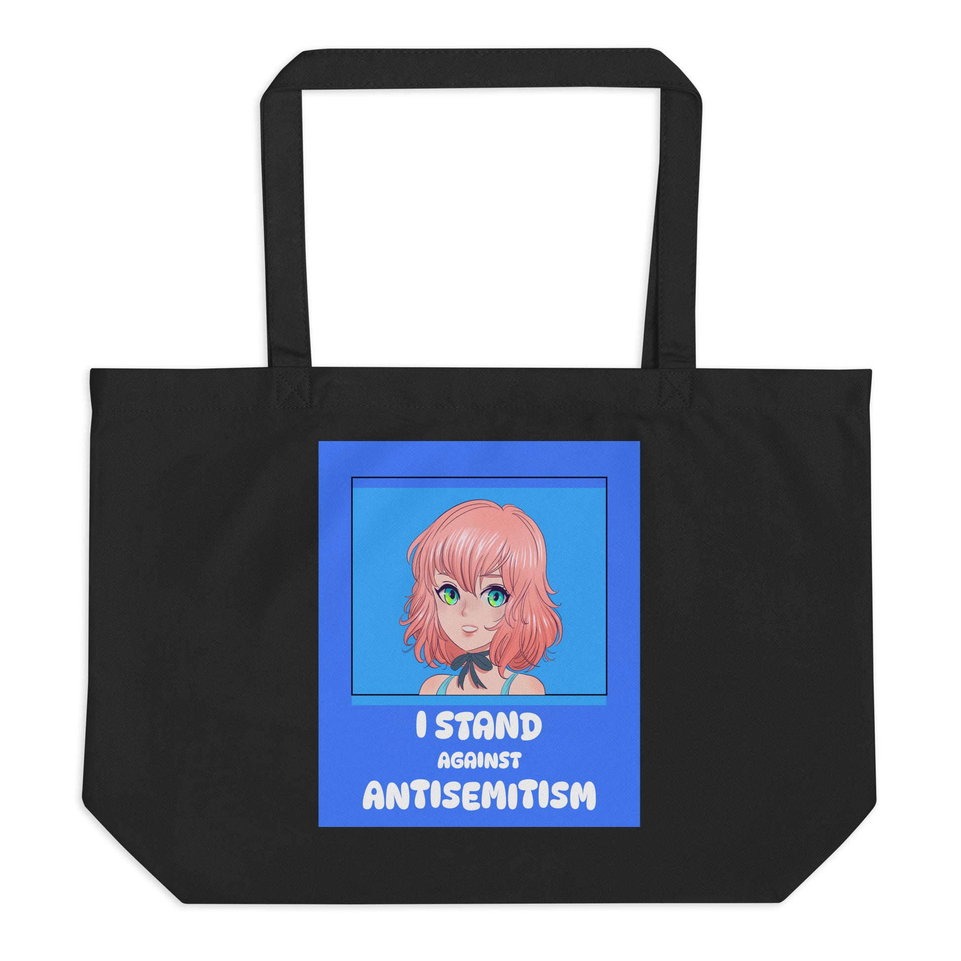 I Stand Against Antisemitism | Large Organic Tote Bag