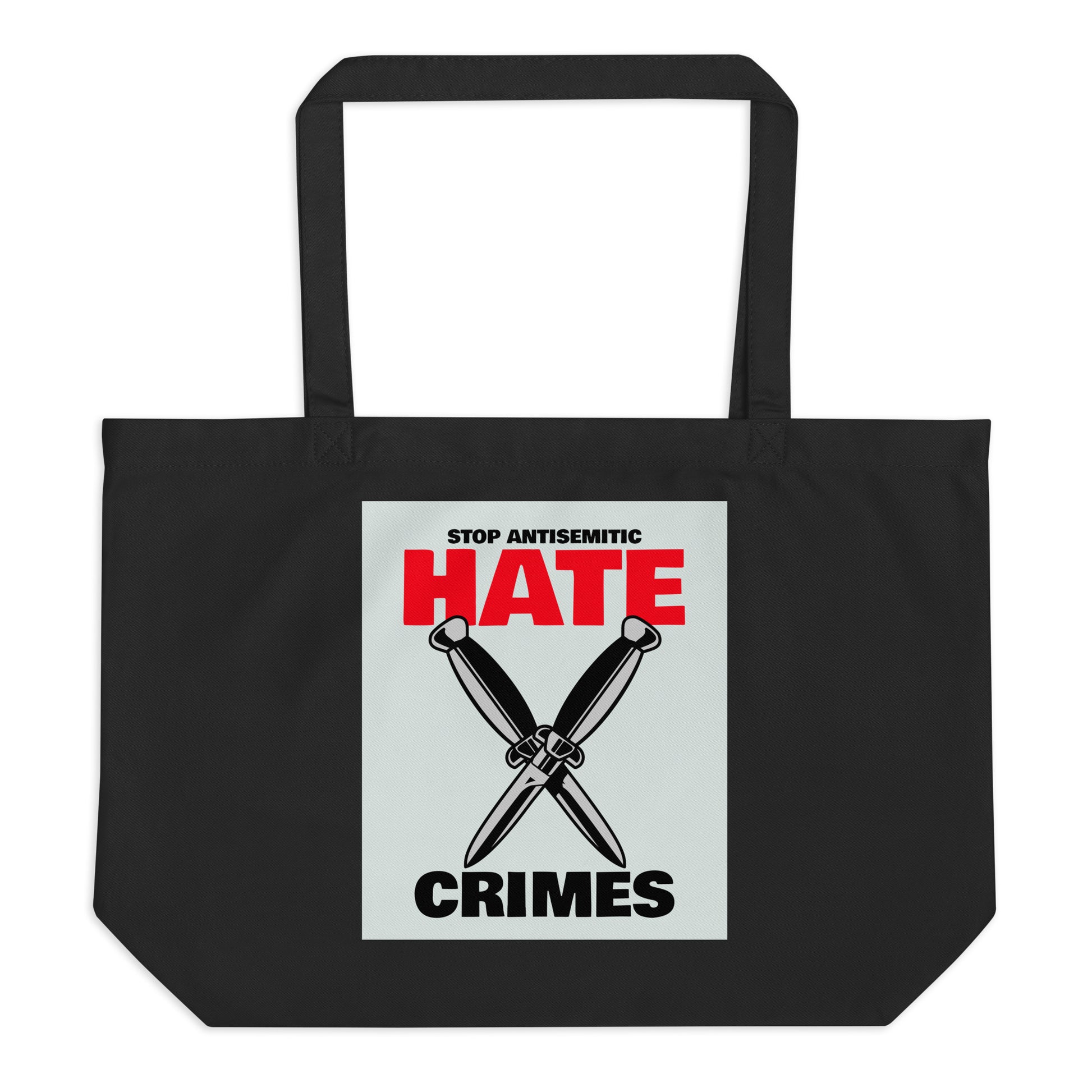 Antisemitic Hate Crimes | Large Organic Tote Bag