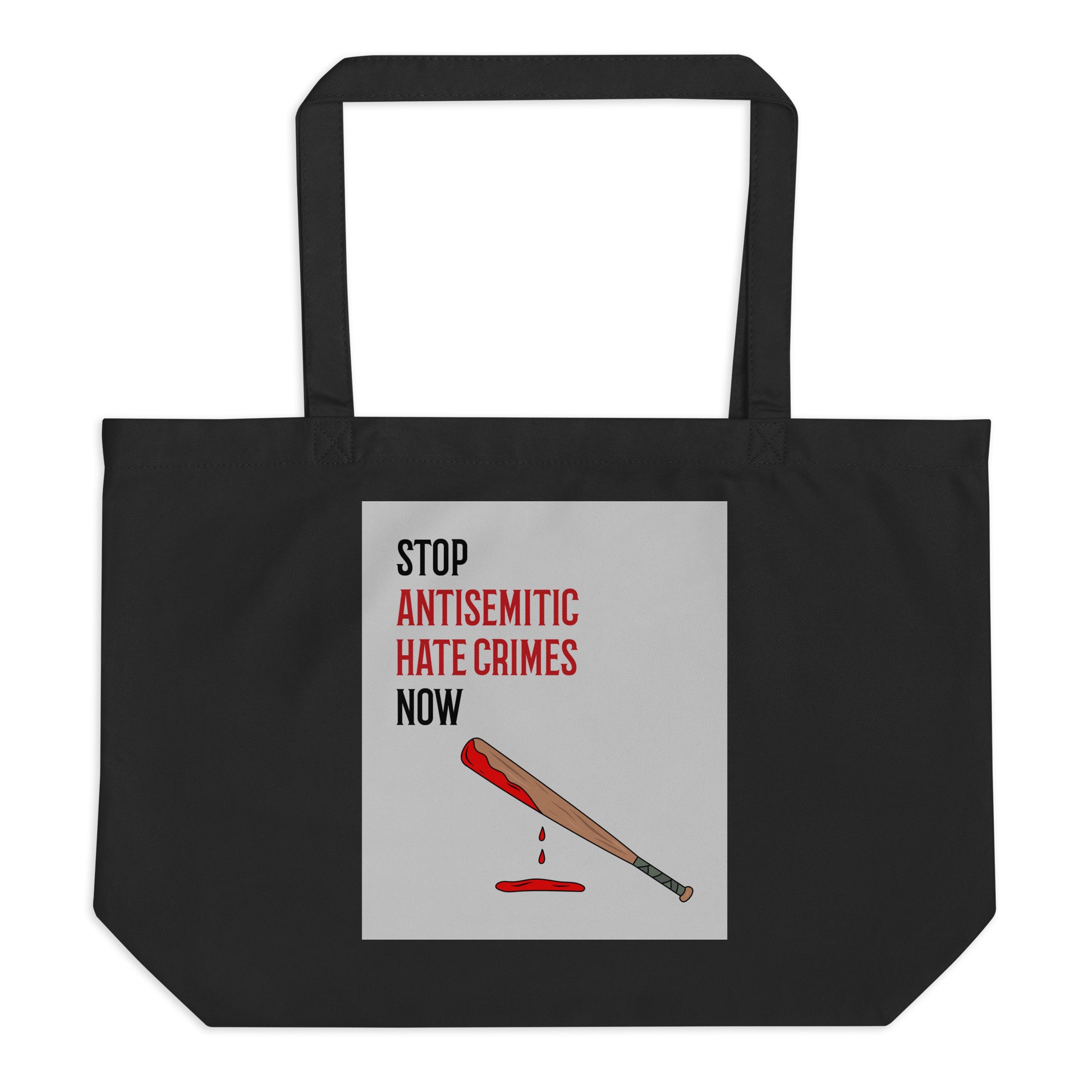Antisemitic Hate Crimes | Large Organic Tote Bag