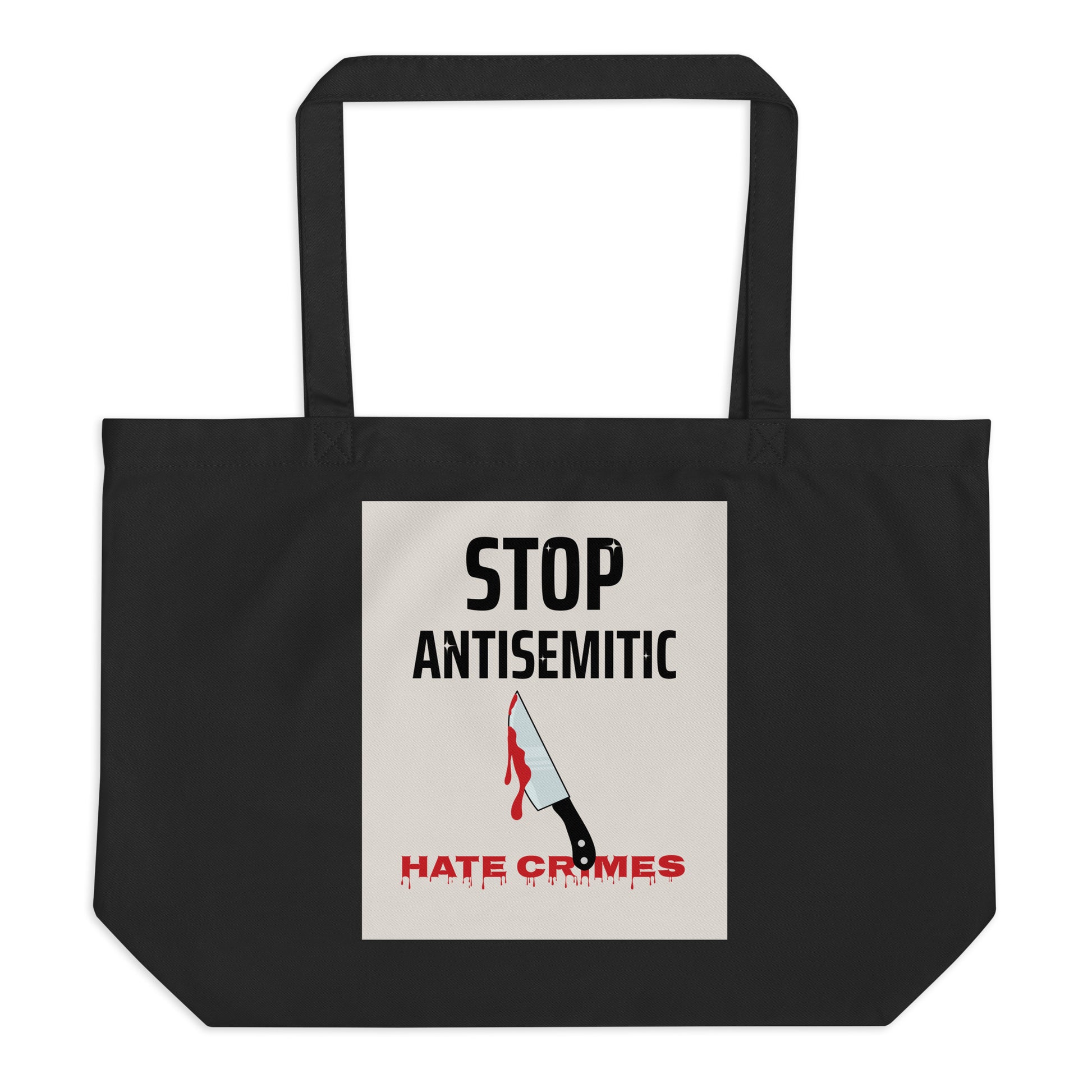 Antisemitic Hate Crimes | Large Organic Tote Bag