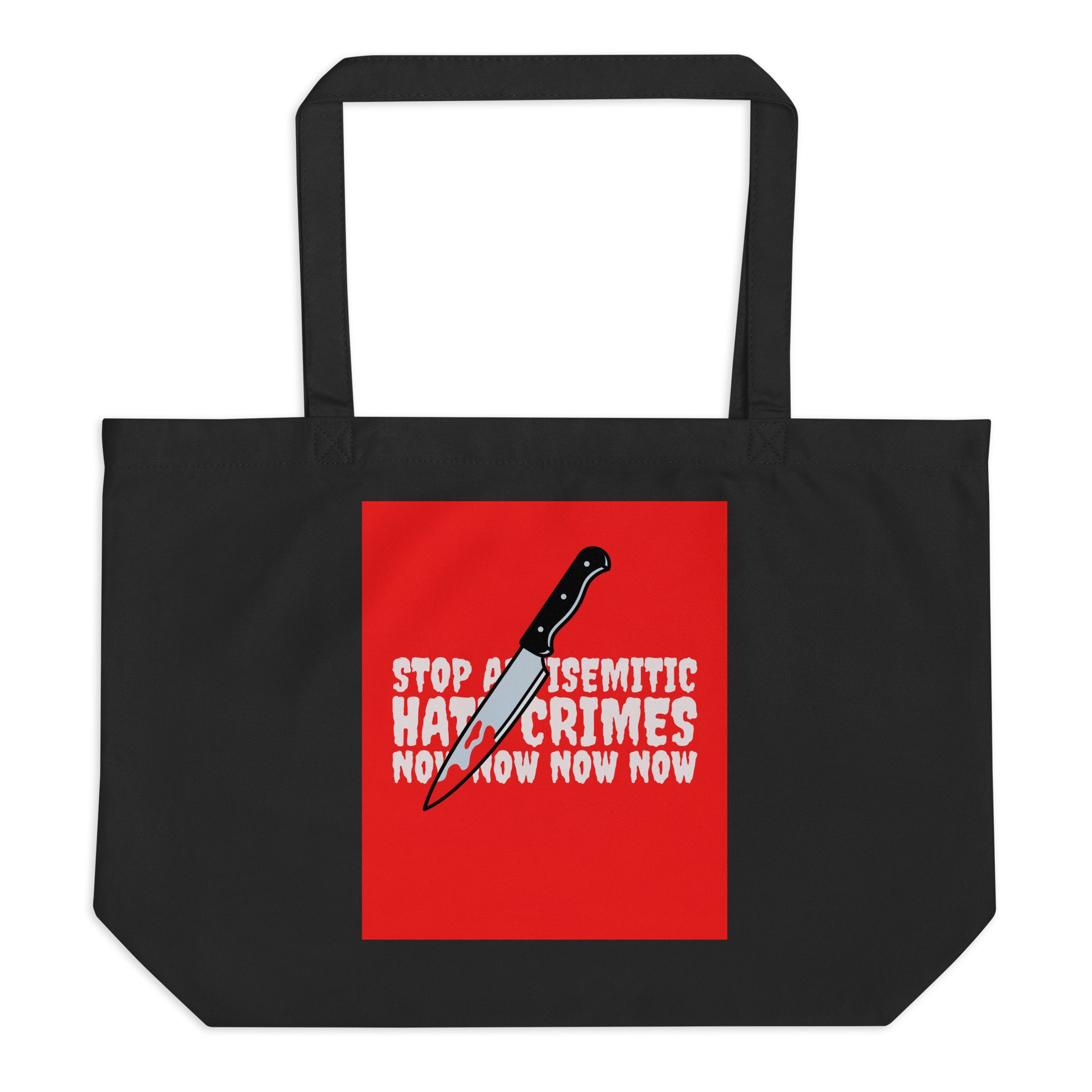 Antisemitic Hate Crimes | Large Organic Tote Bag