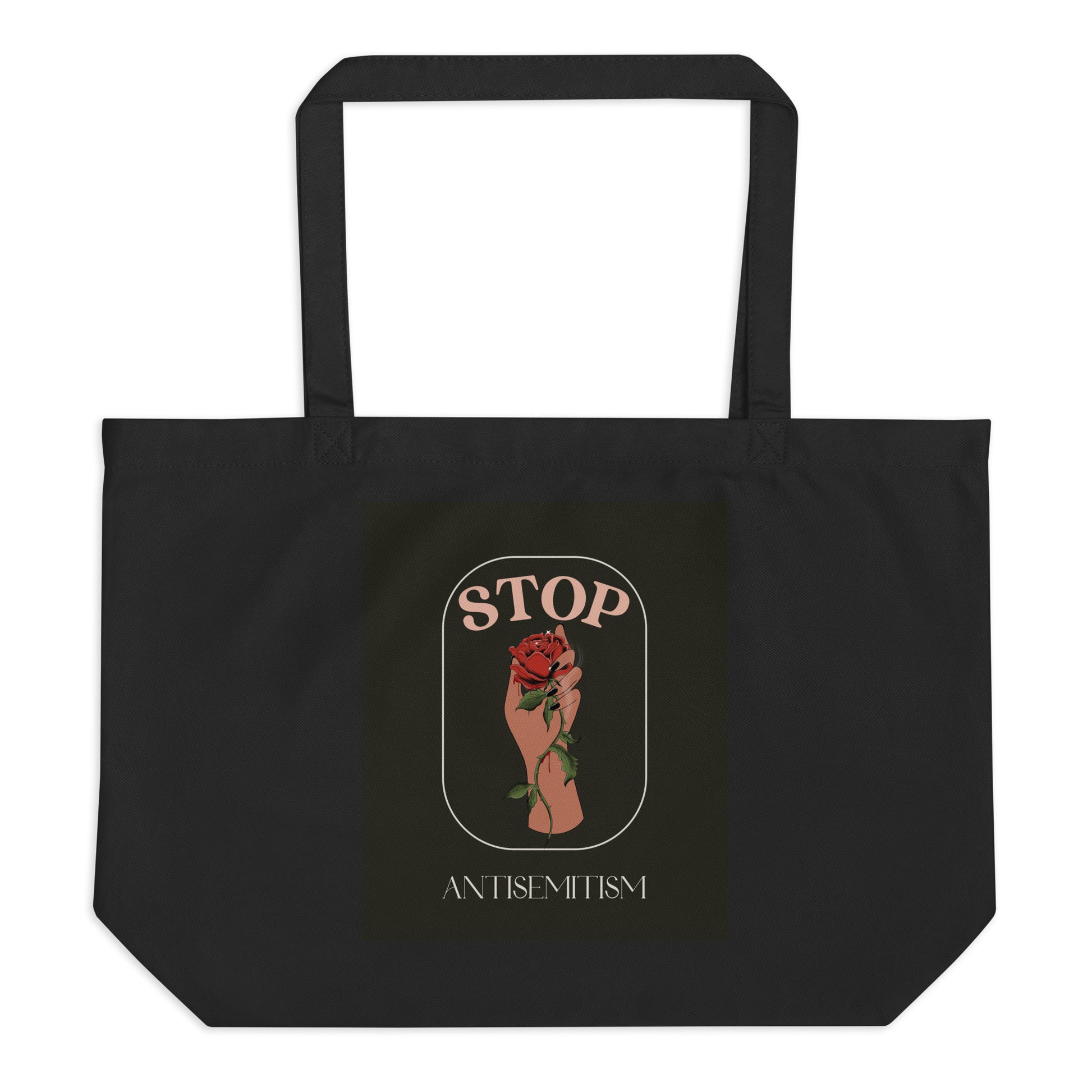 Stop Antisemitism | Plants & Flowers Edition | Large Organic Tote Bag