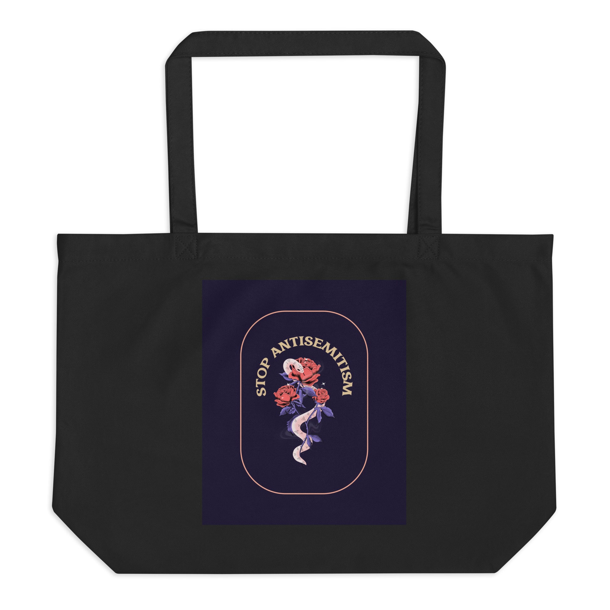 Stop Antisemitism | Plants & Flowers Edition | Large Organic Tote Bag