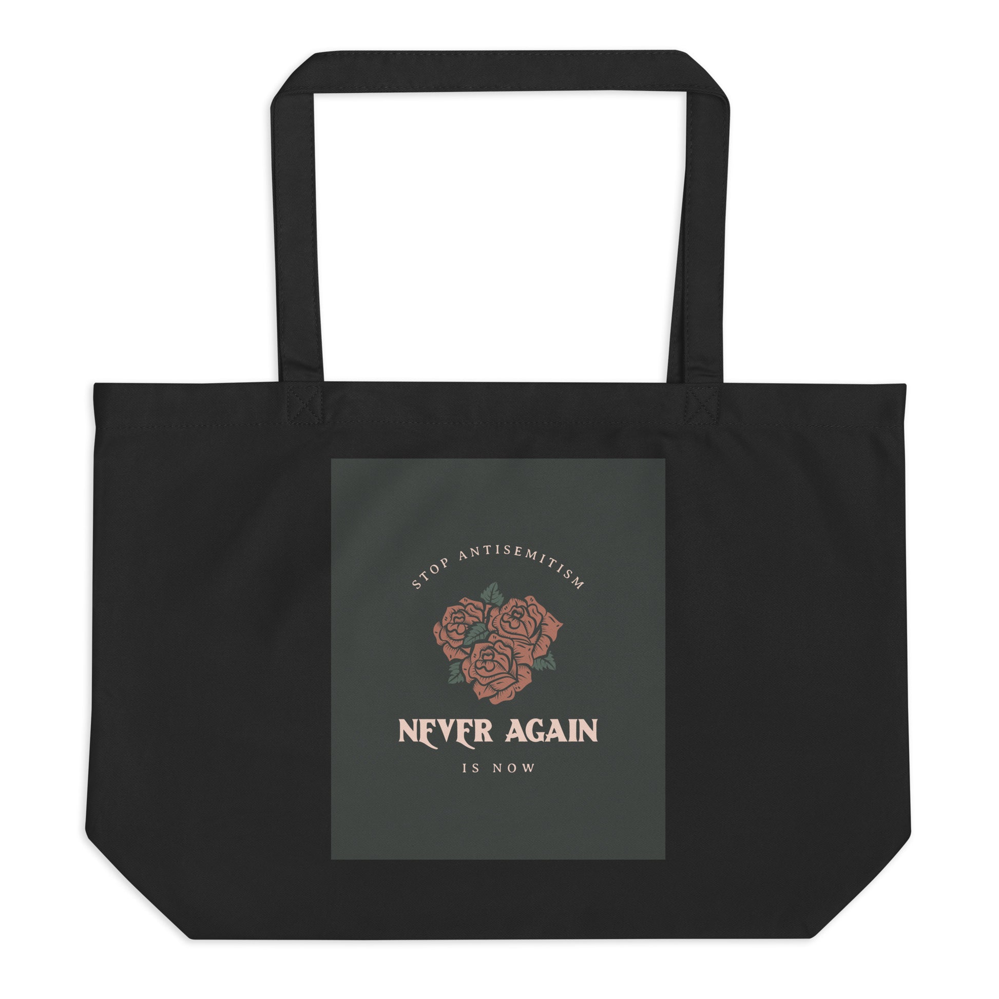 Stop Antisemitism | Plants & Flowers Edition | Large Organic Tote Bag
