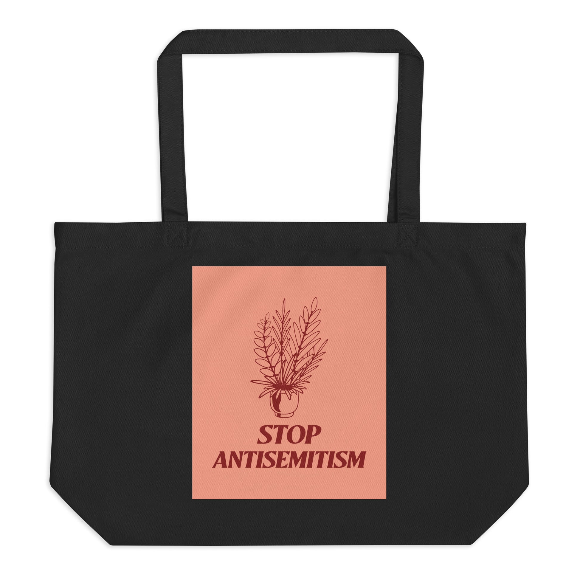 Stop Antisemitism | Plants & Flowers Edition | Large Organic Tote Bag