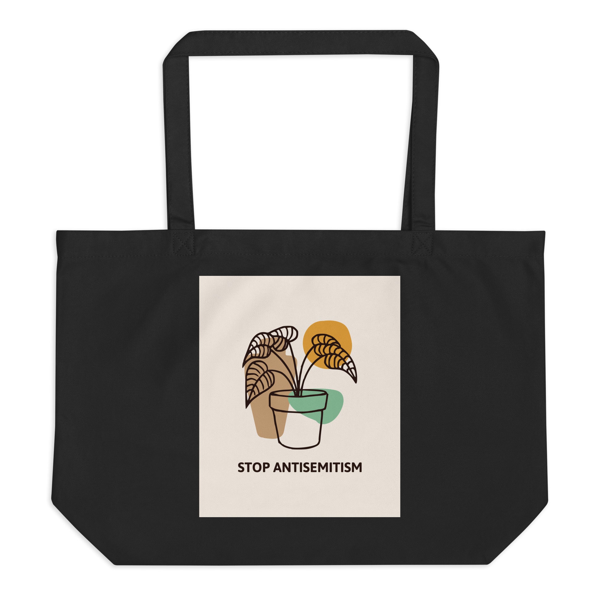 Stop Antisemitism | Plants & Flowers Edition | Large Organic Tote Bag