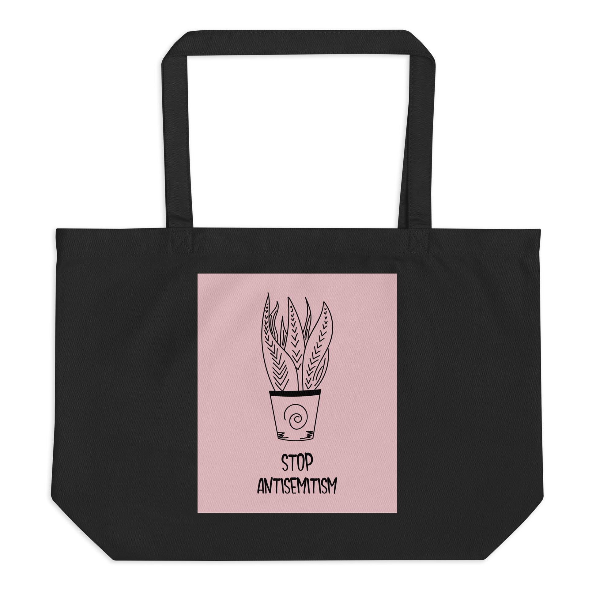 Stop Antisemitism | Plants & Flowers Edition | Large Organic Tote Bag