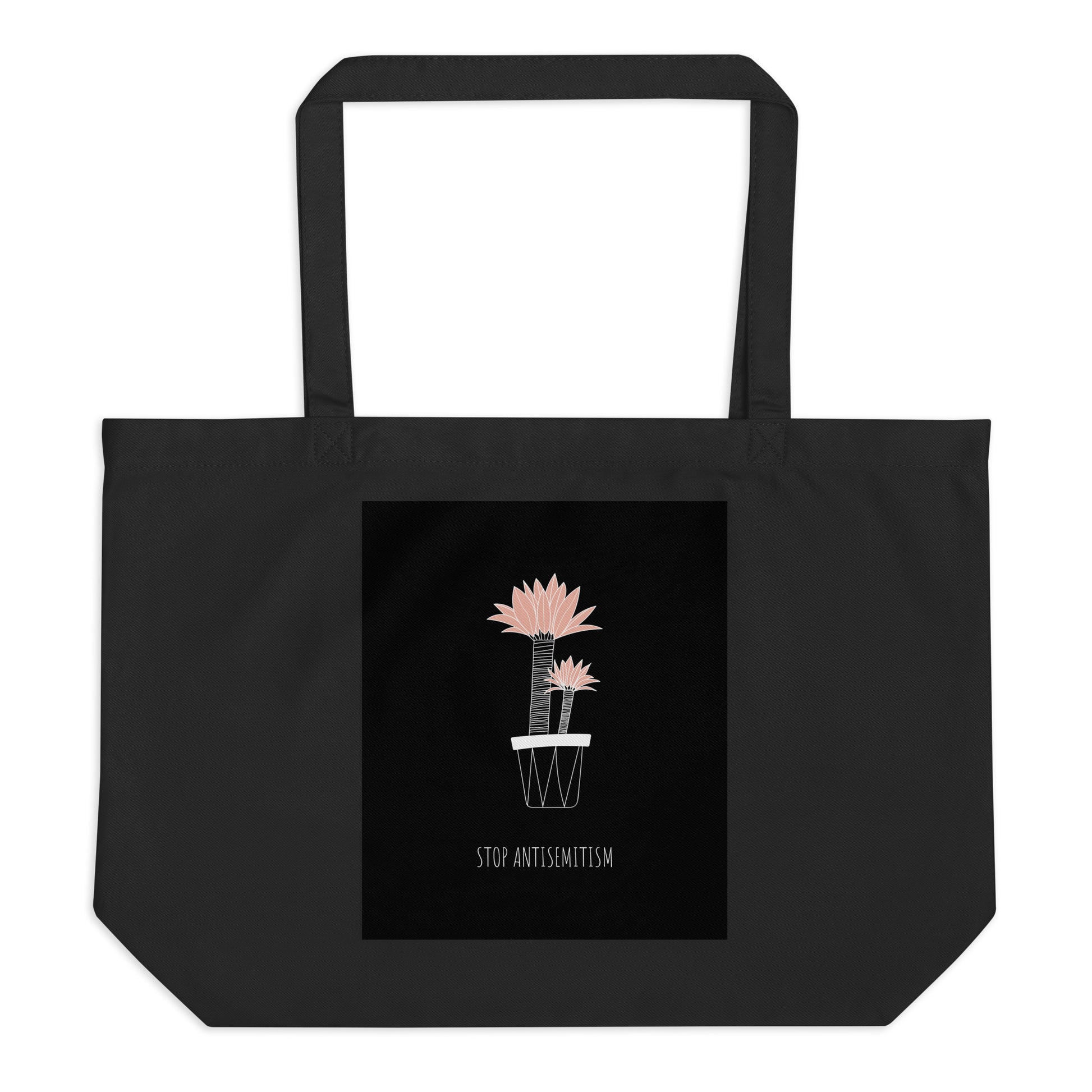 Stop Antisemitism | Plants & Flowers Edition | Large Organic Tote Bag