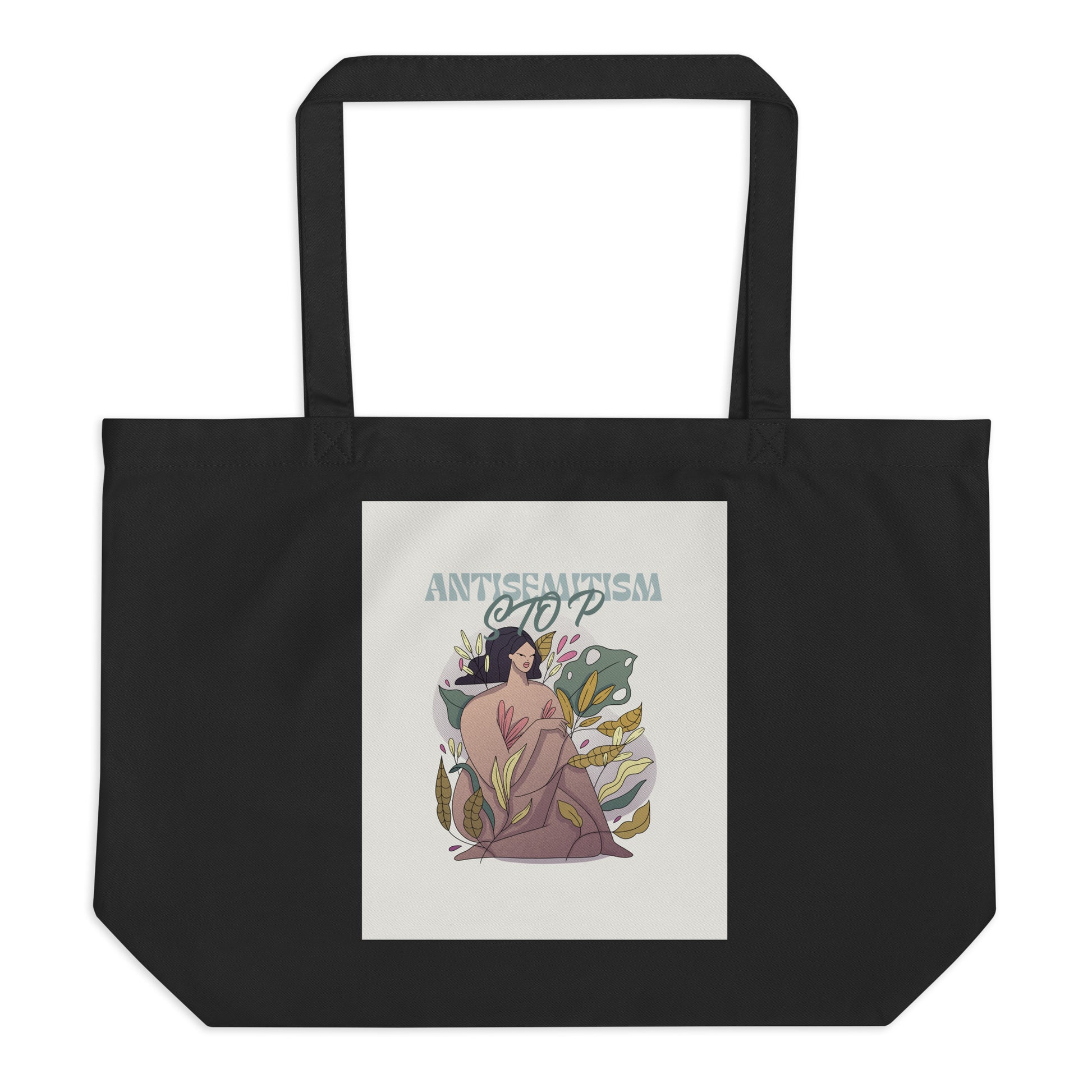 Stop Antisemitism | Plants & Flowers Edition | Large Organic Tote Bag