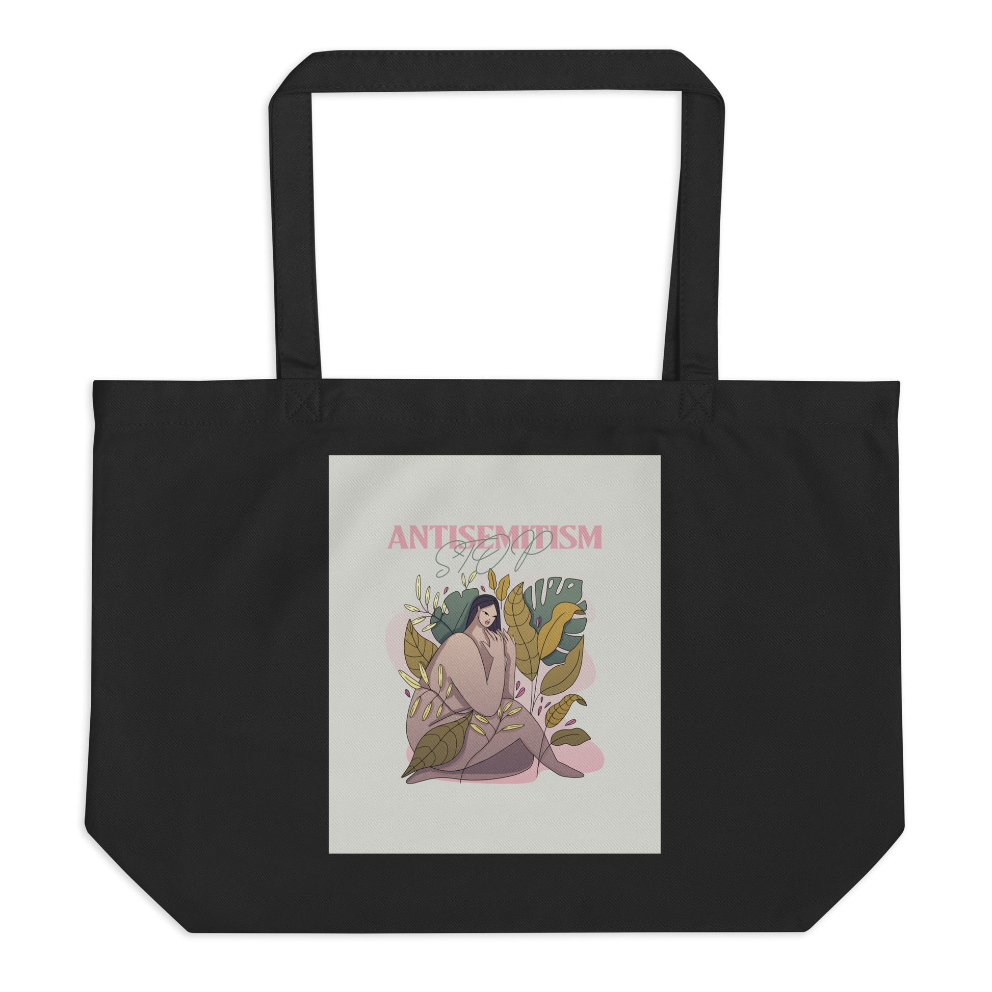 Stop Antisemitism | Plants & Flowers Edition | Large Organic Tote Bag