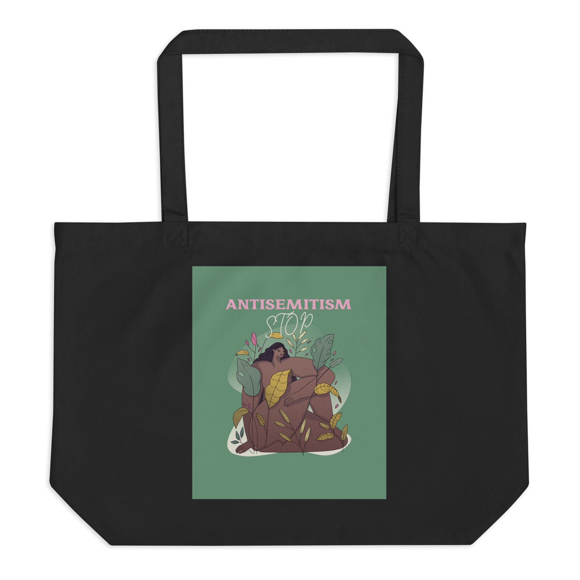 Stop Antisemitism | Plants & Flowers Edition | Large Organic Tote Bag
