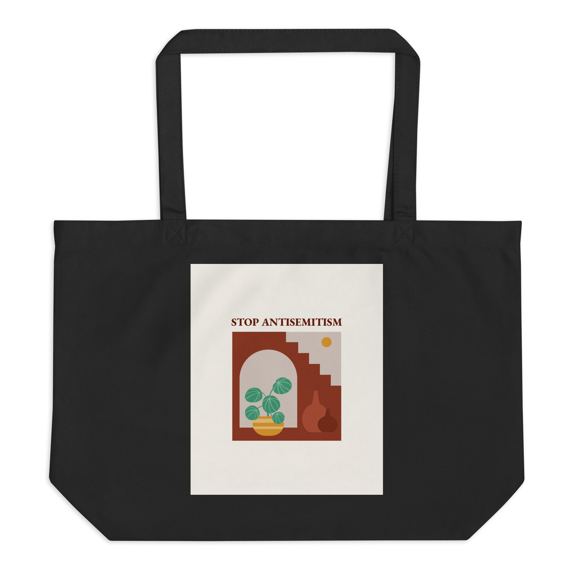 Stop Antisemitism | Plants & Flowers Edition | Large Organic Tote Bag