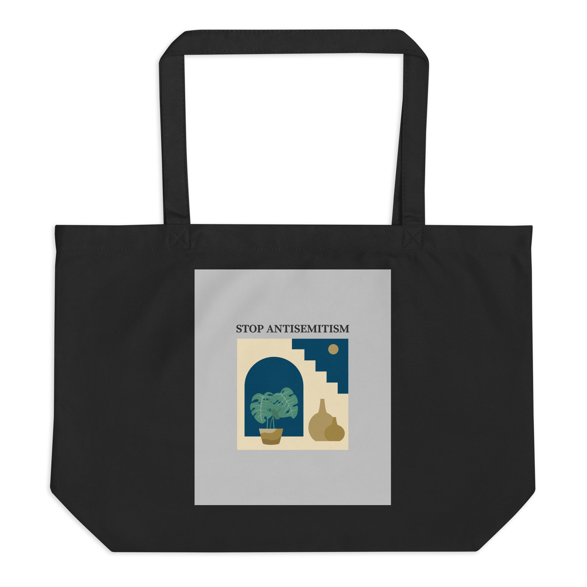 Stop Antisemitism | Plants & Flowers Edition | Large Organic Tote Bag