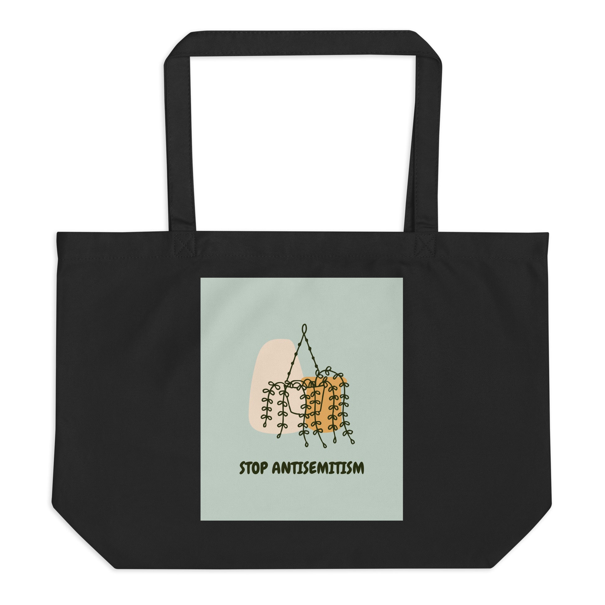 Stop Antisemitism | Plants & Flowers Edition | Large Organic Tote Bag