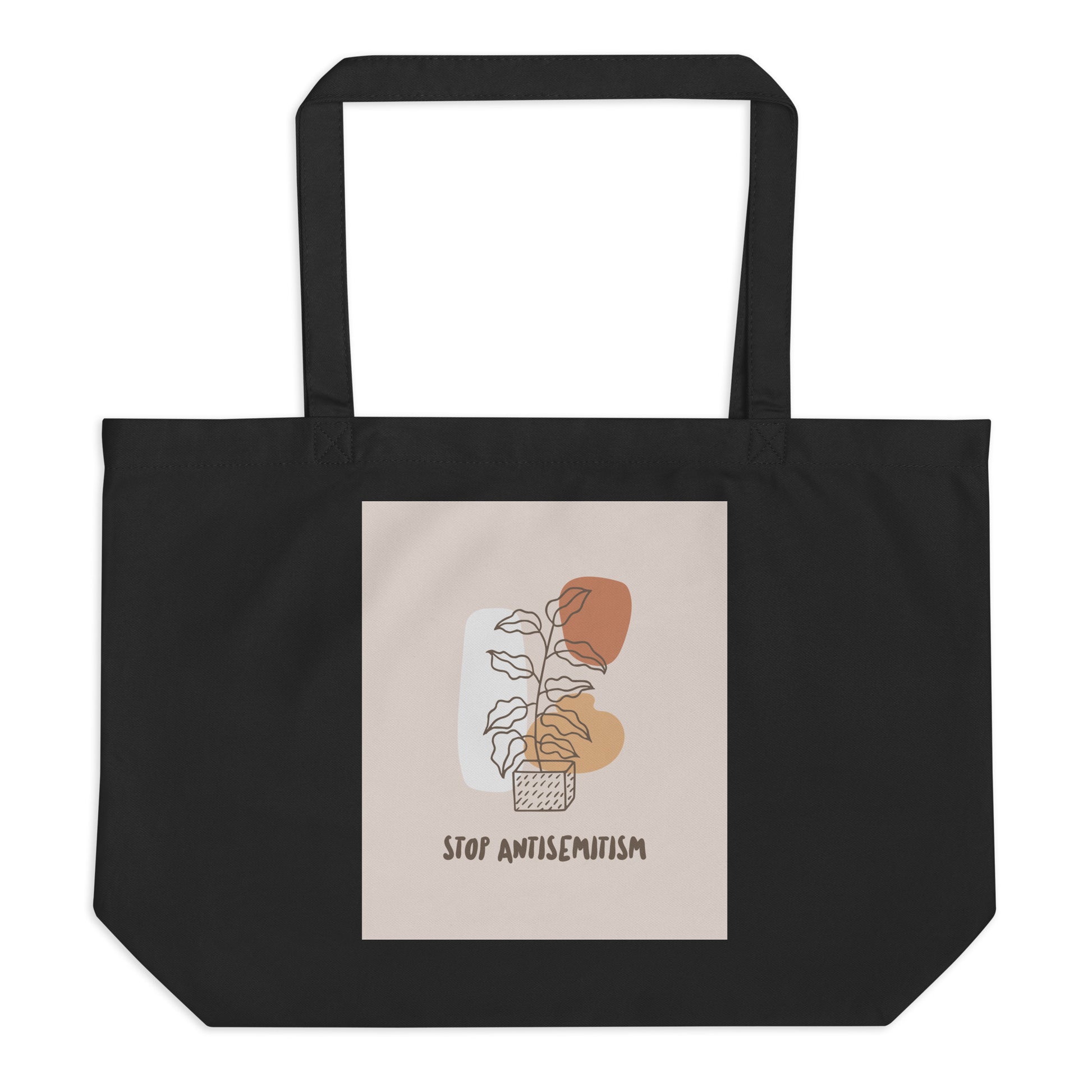 Stop Antisemitism | Plants & Flowers Edition | Large Organic Tote Bag