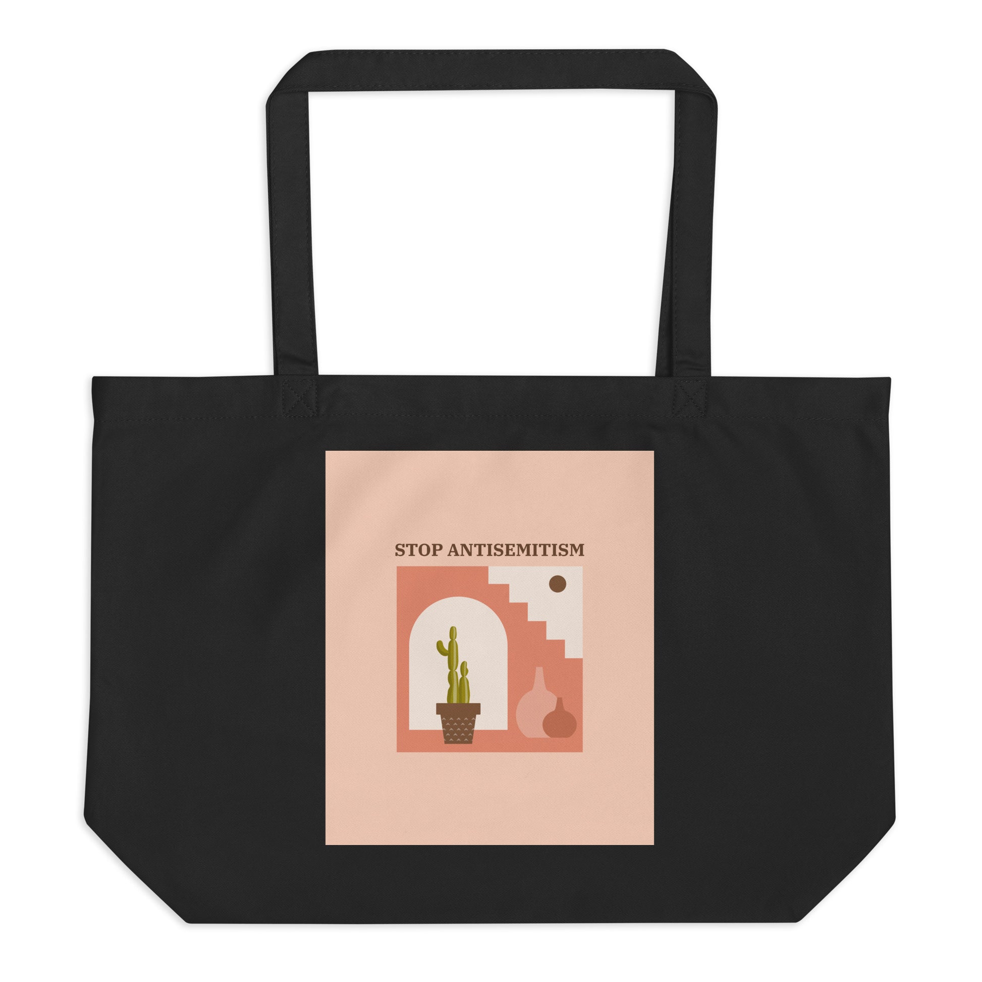 Stop Antisemitism | Plants & Flowers Edition | Large Organic Tote Bag