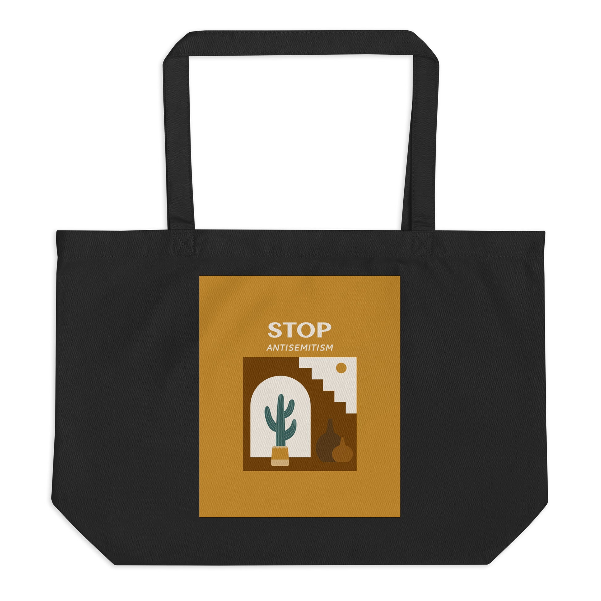 Stop Antisemitism | Plants & Flowers Edition | Large Organic Tote Bag