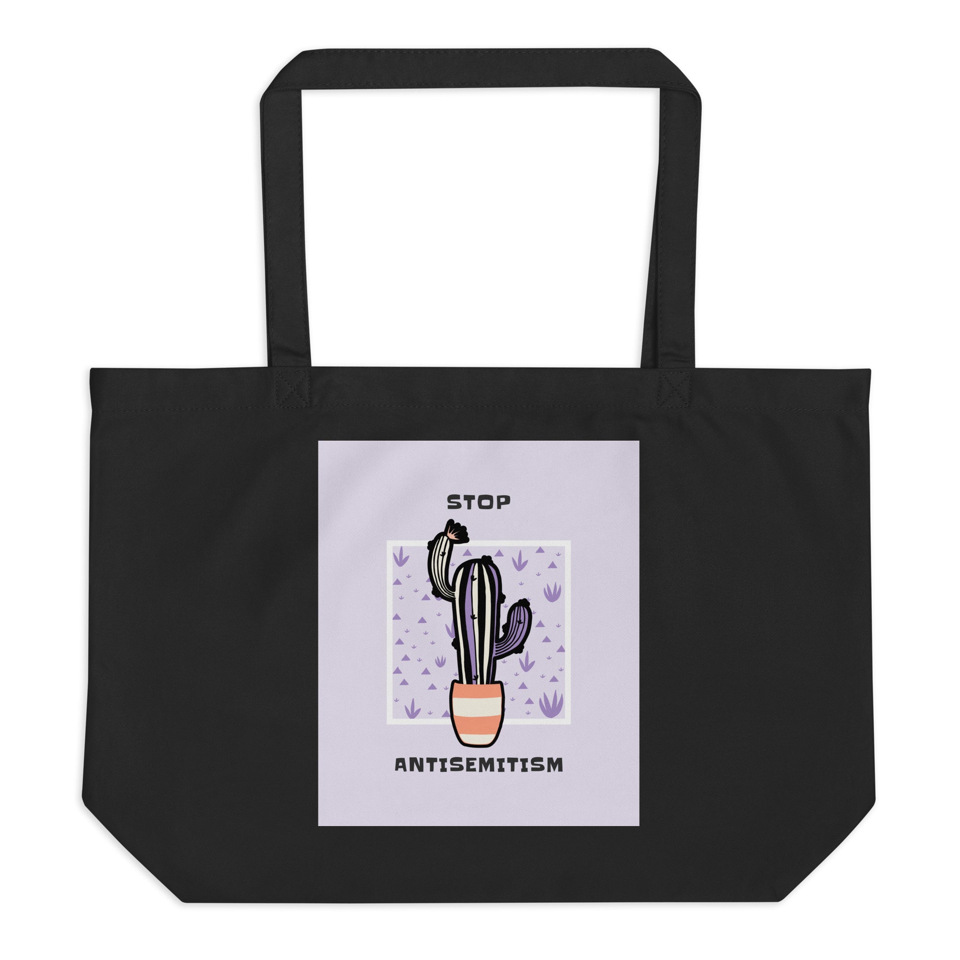 Stop Antisemitism | Plants & Flowers Edition | Large Organic Tote Bag