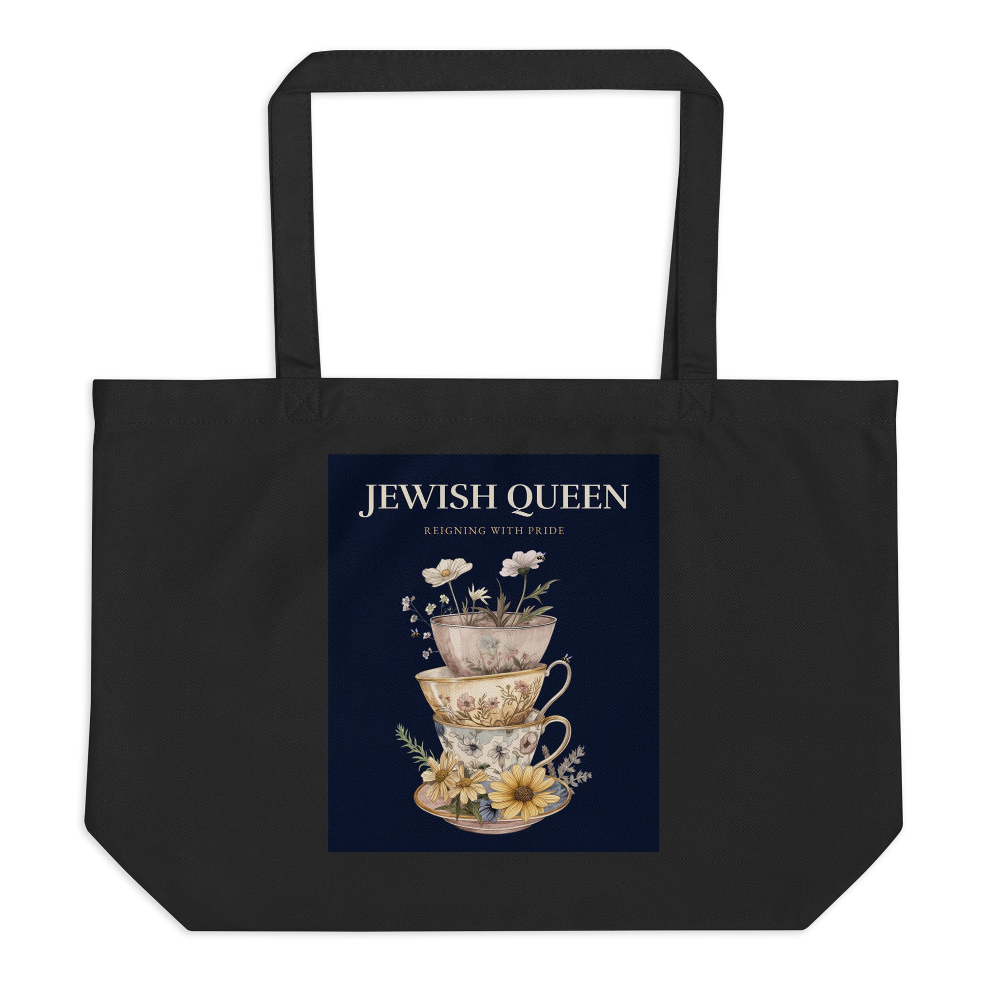 Jewish Queen | Large Organic Tote Bag