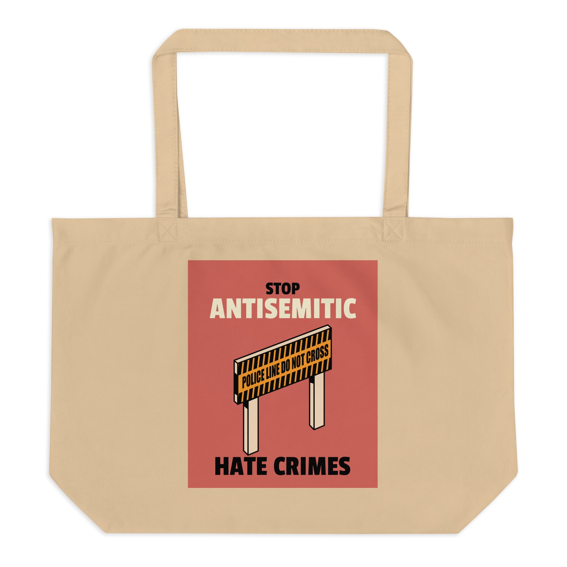 Antisemitic Hate Crimes | Large Organic Tote Bag