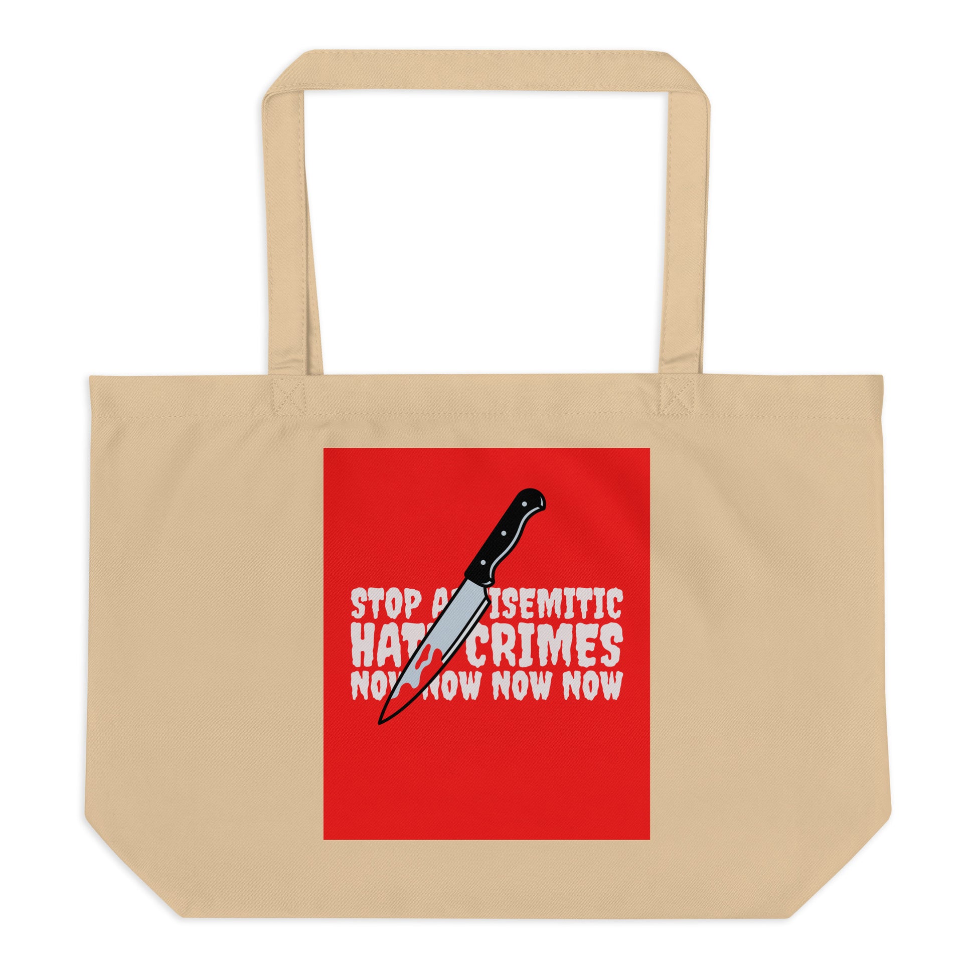 Antisemitic Hate Crimes | Large Organic Tote Bag