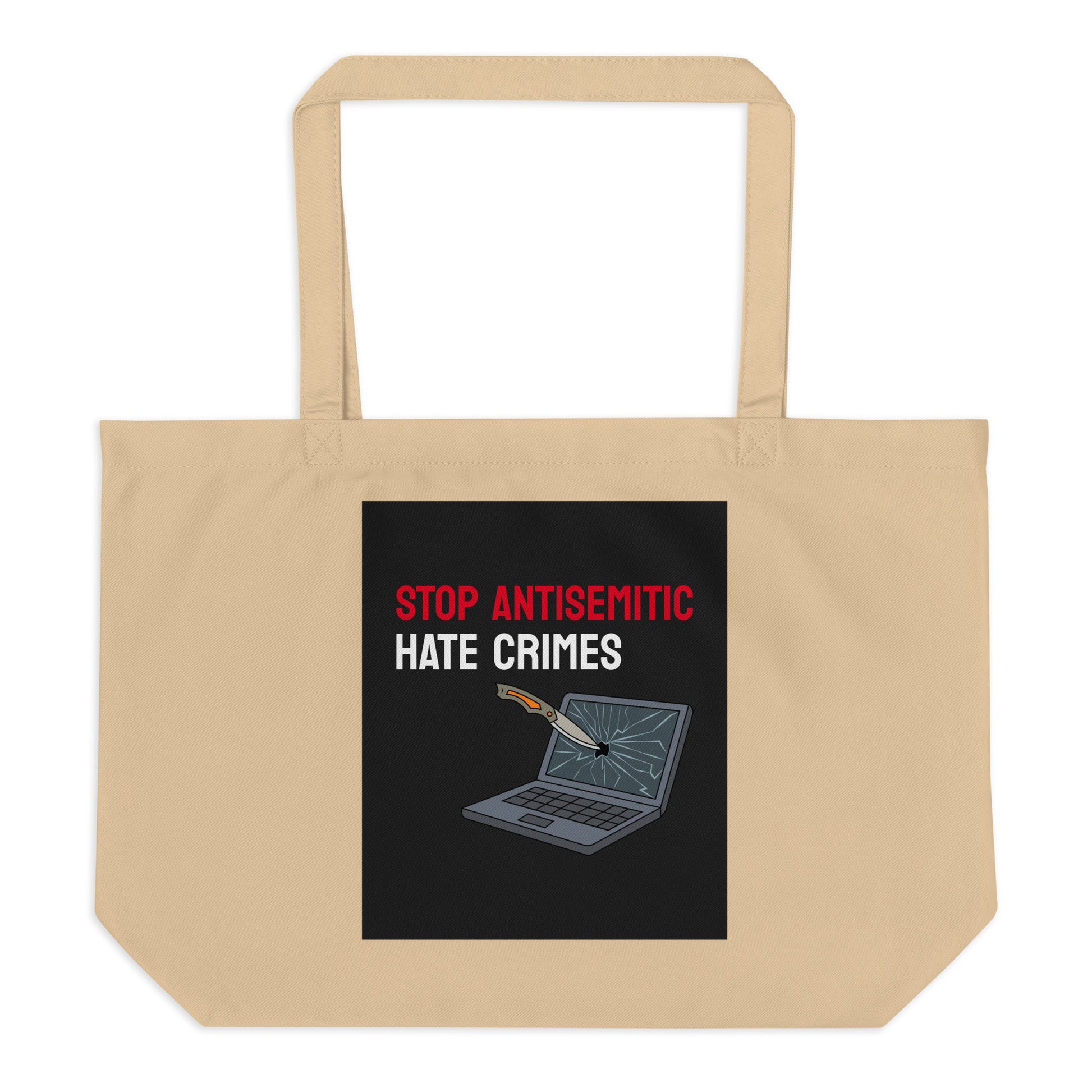 Antisemitic Hate Crimes | Large Organic Tote Bag