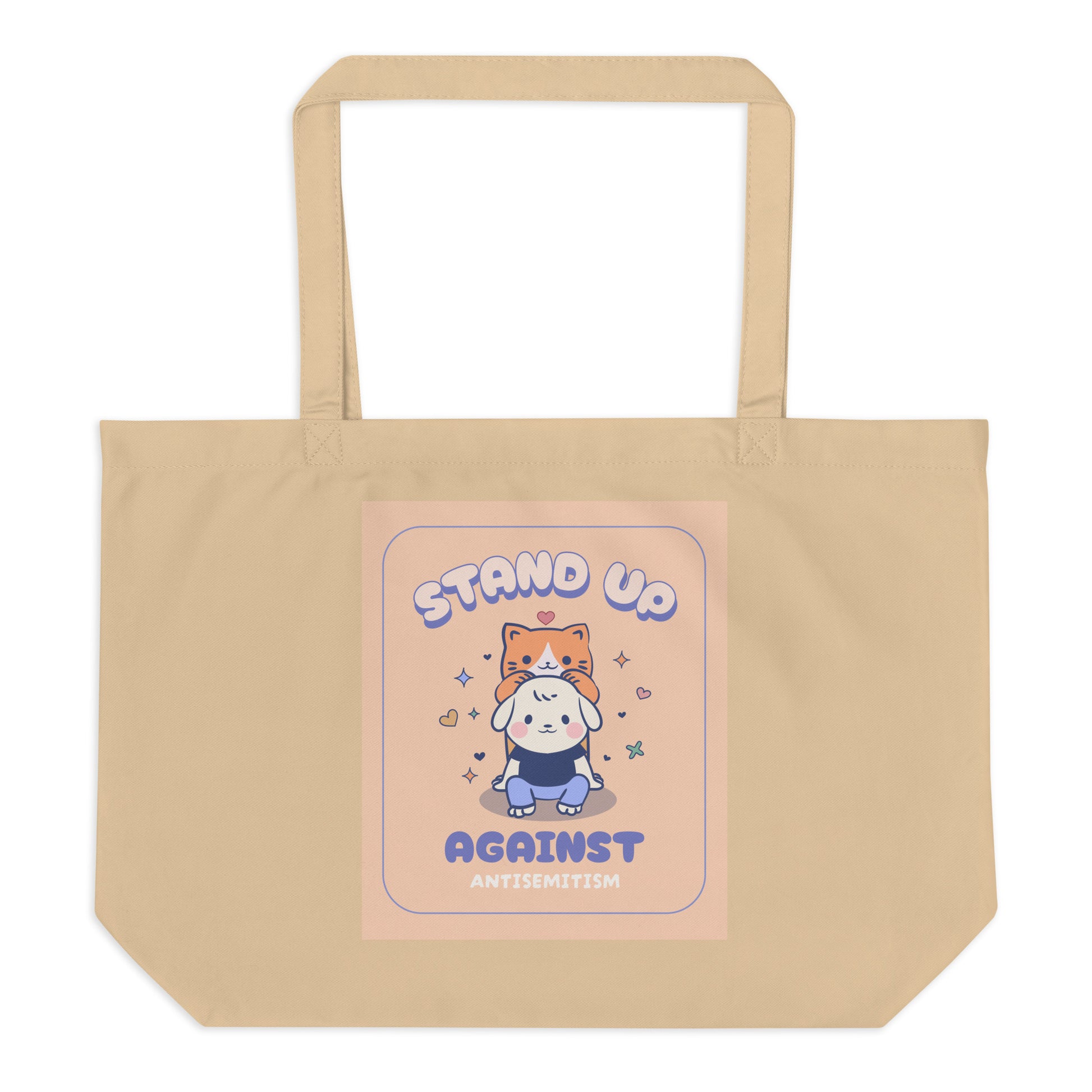 Cute Friend | Antisemitism | Large Organic Tote Bag