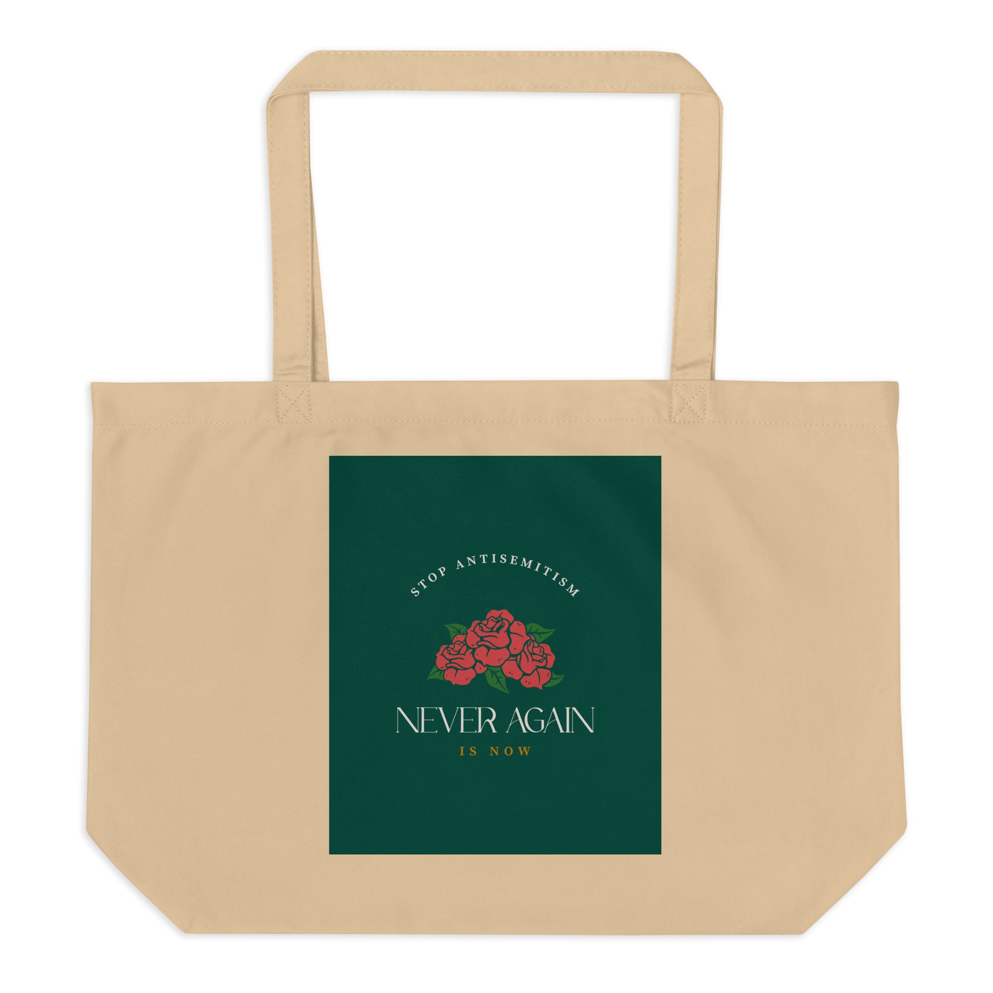 Stop Antisemitism | Plants & Flowers Edition | Large Organic Tote Bag