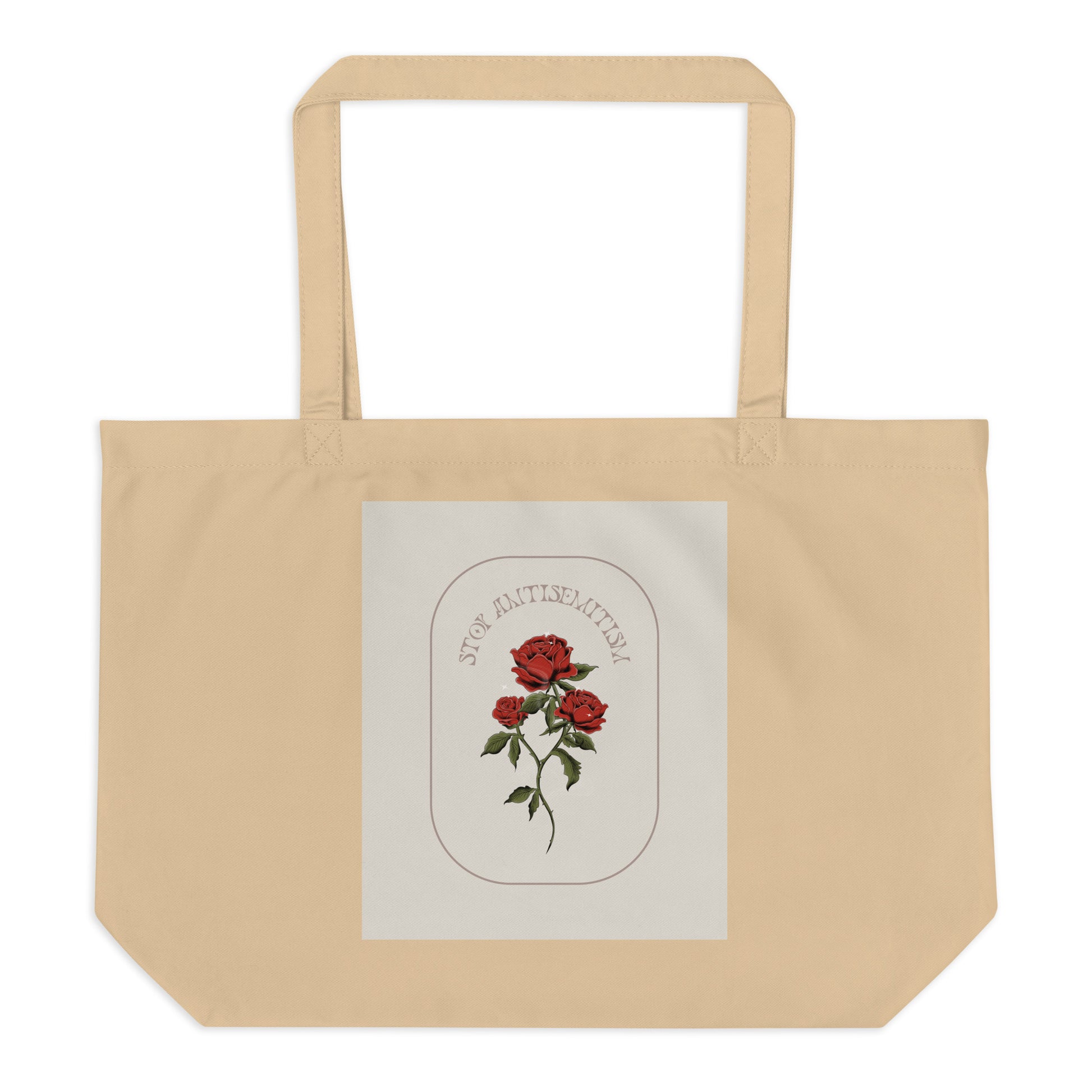 Stop Antisemitism | Plants & Flowers Edition | Large Organic Tote Bag