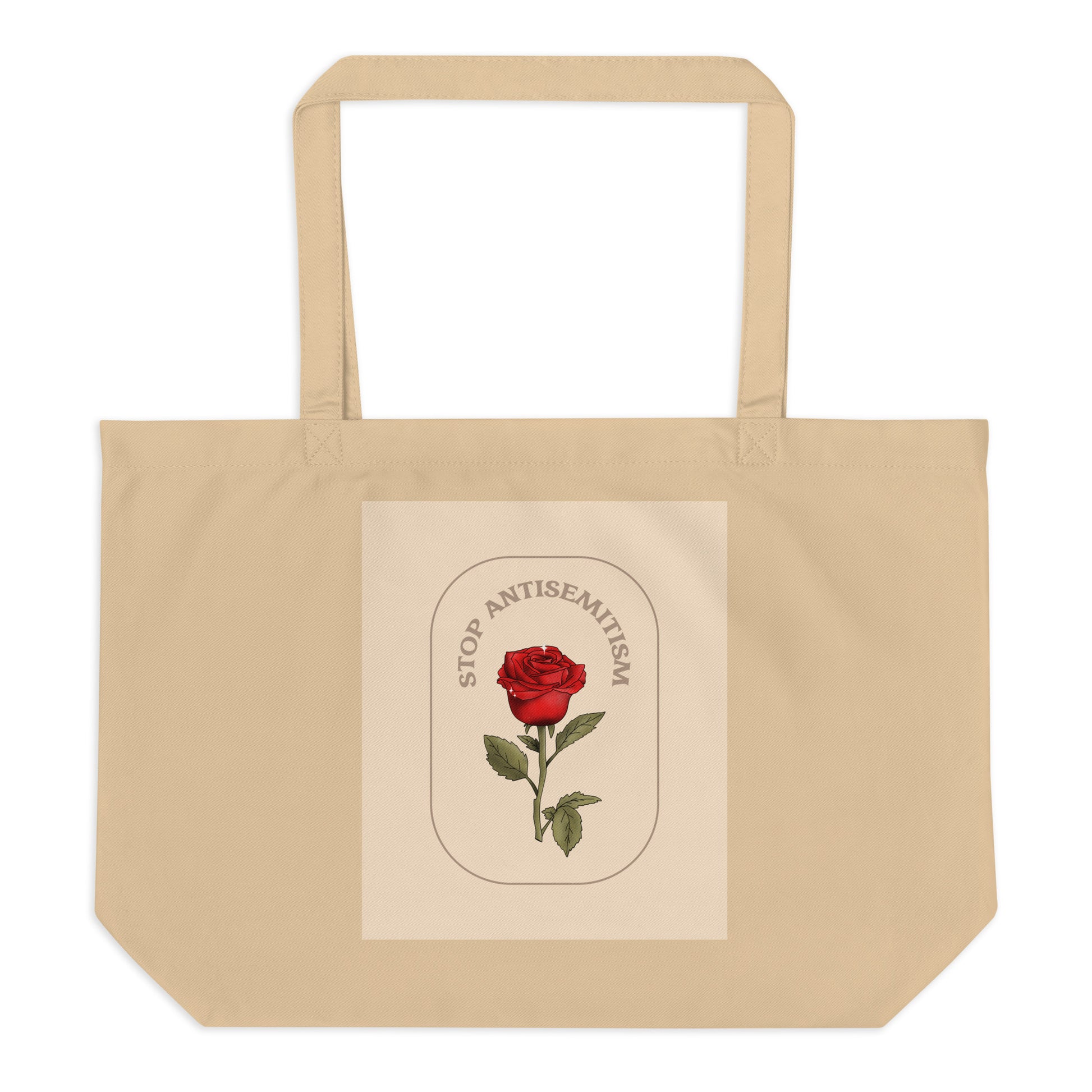 Stop Antisemitism | Plants & Flowers Edition | Large Organic Tote Bag