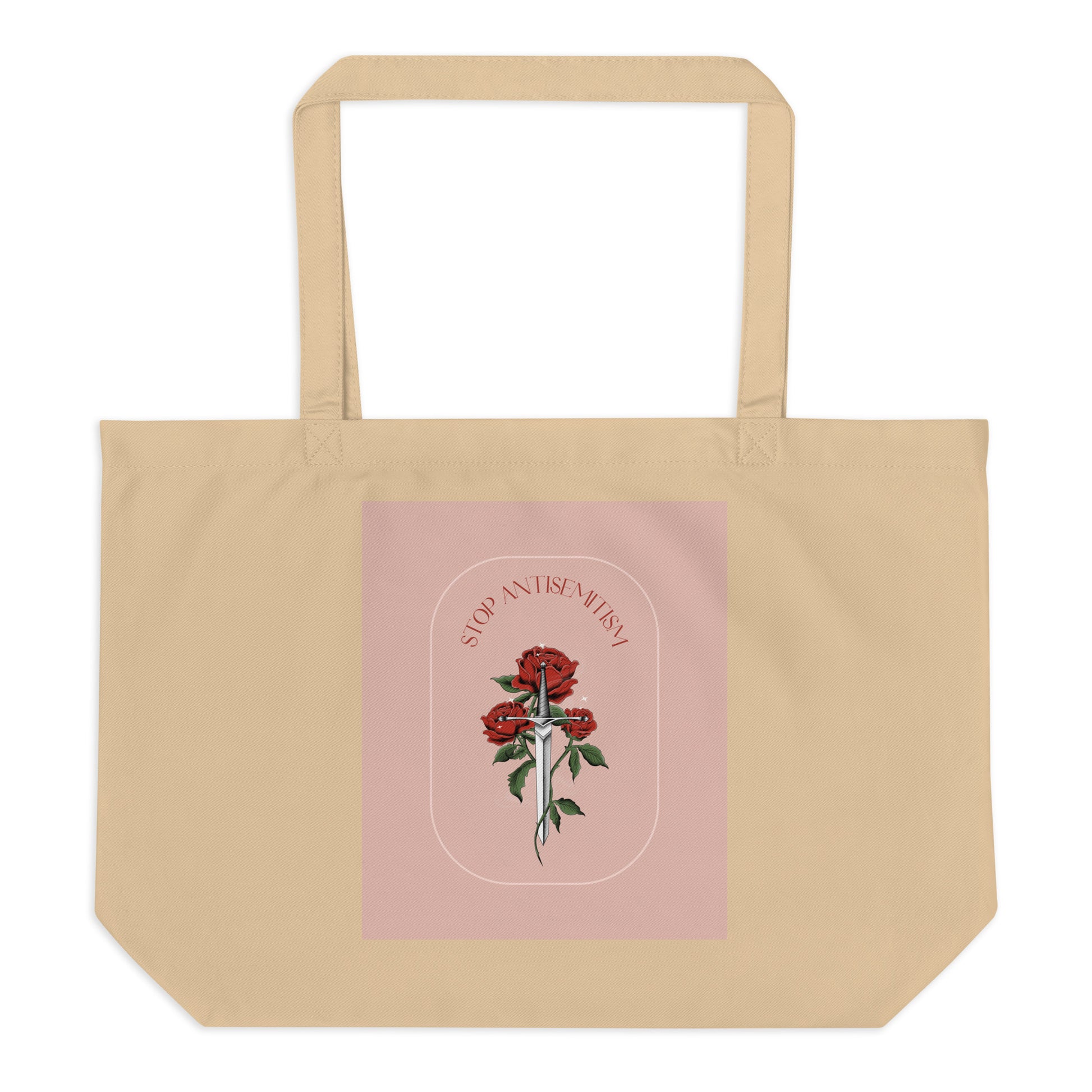 Stop Antisemitism | Plants & Flowers Edition | Large Organic Tote Bag