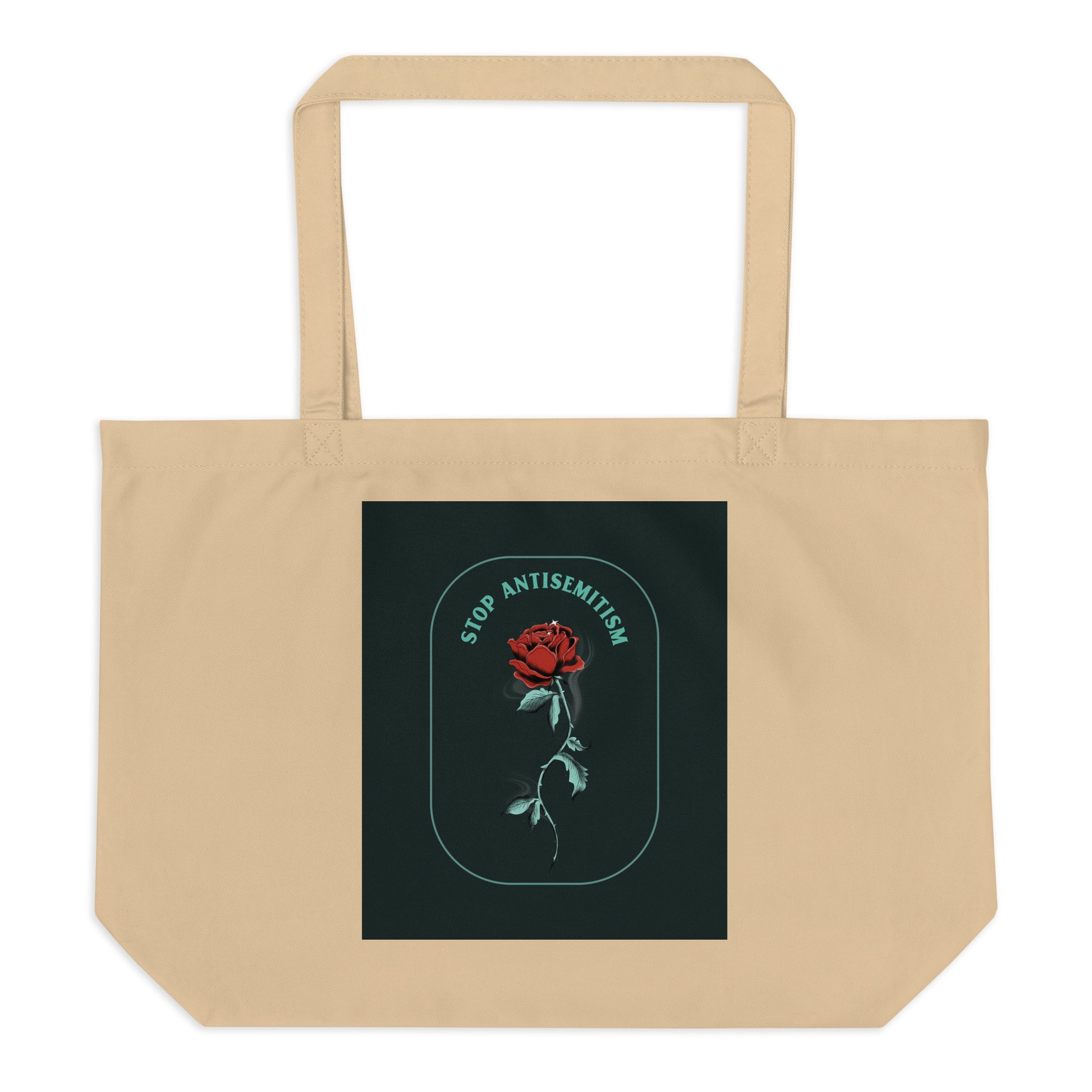 Stop Antisemitism | Plants & Flowers Edition | Large Organic Tote Bag