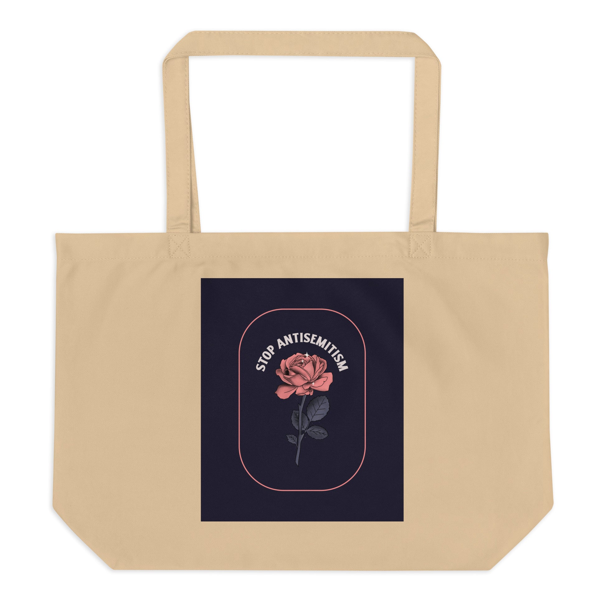 Stop Antisemitism | Plants & Flowers Edition | Large Organic Tote Bag