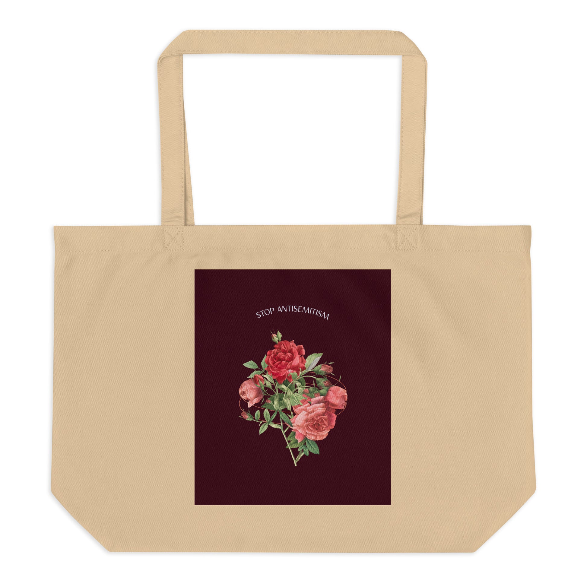 Stop Antisemitism | Plants & Flowers Edition | Large Organic Tote Bag