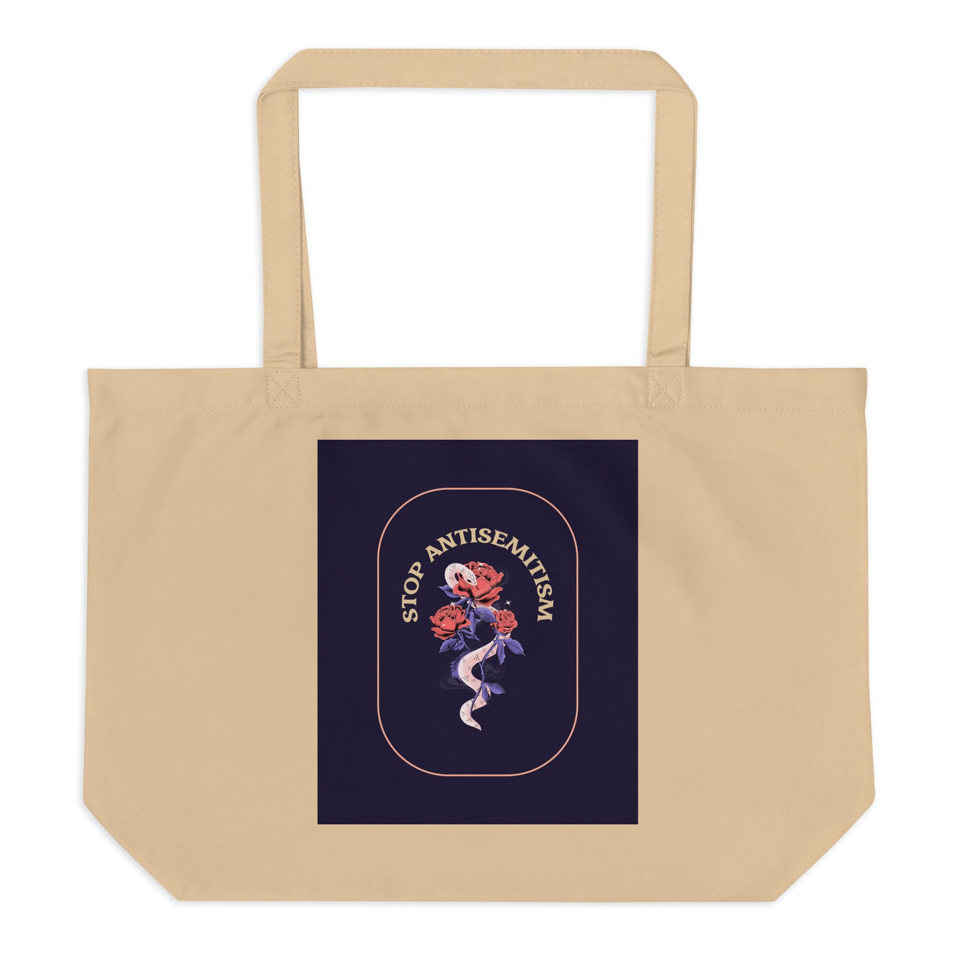 Stop Antisemitism | Plants & Flowers Edition | Large Organic Tote Bag