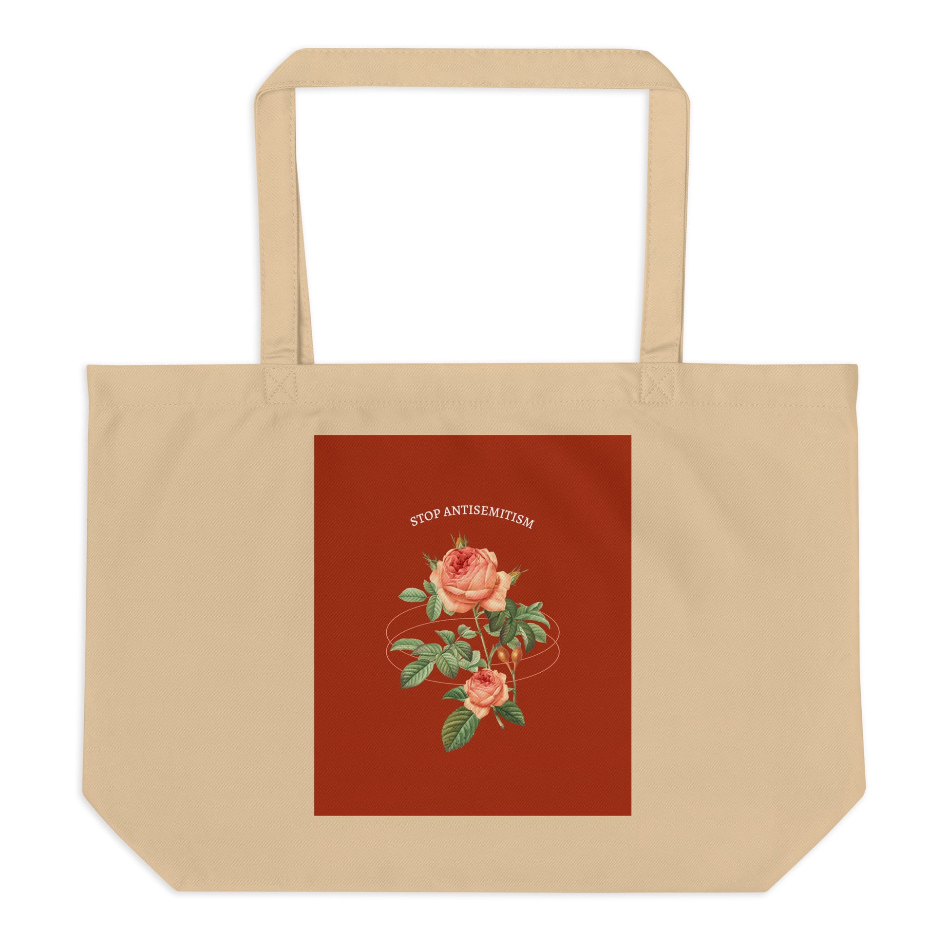Stop Antisemitism | Plants & Flowers Edition | Large Organic Tote Bag
