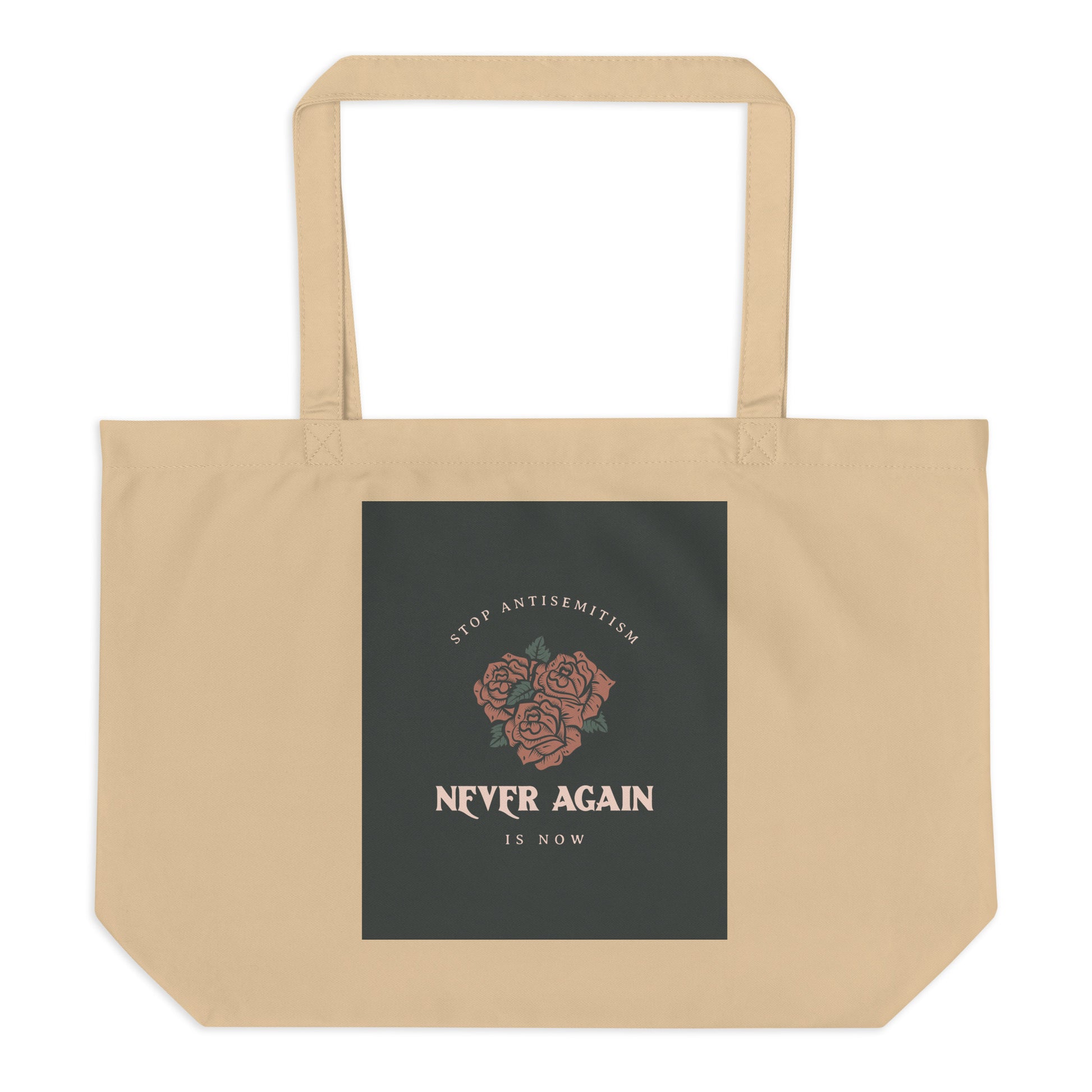 Stop Antisemitism | Plants & Flowers Edition | Large Organic Tote Bag