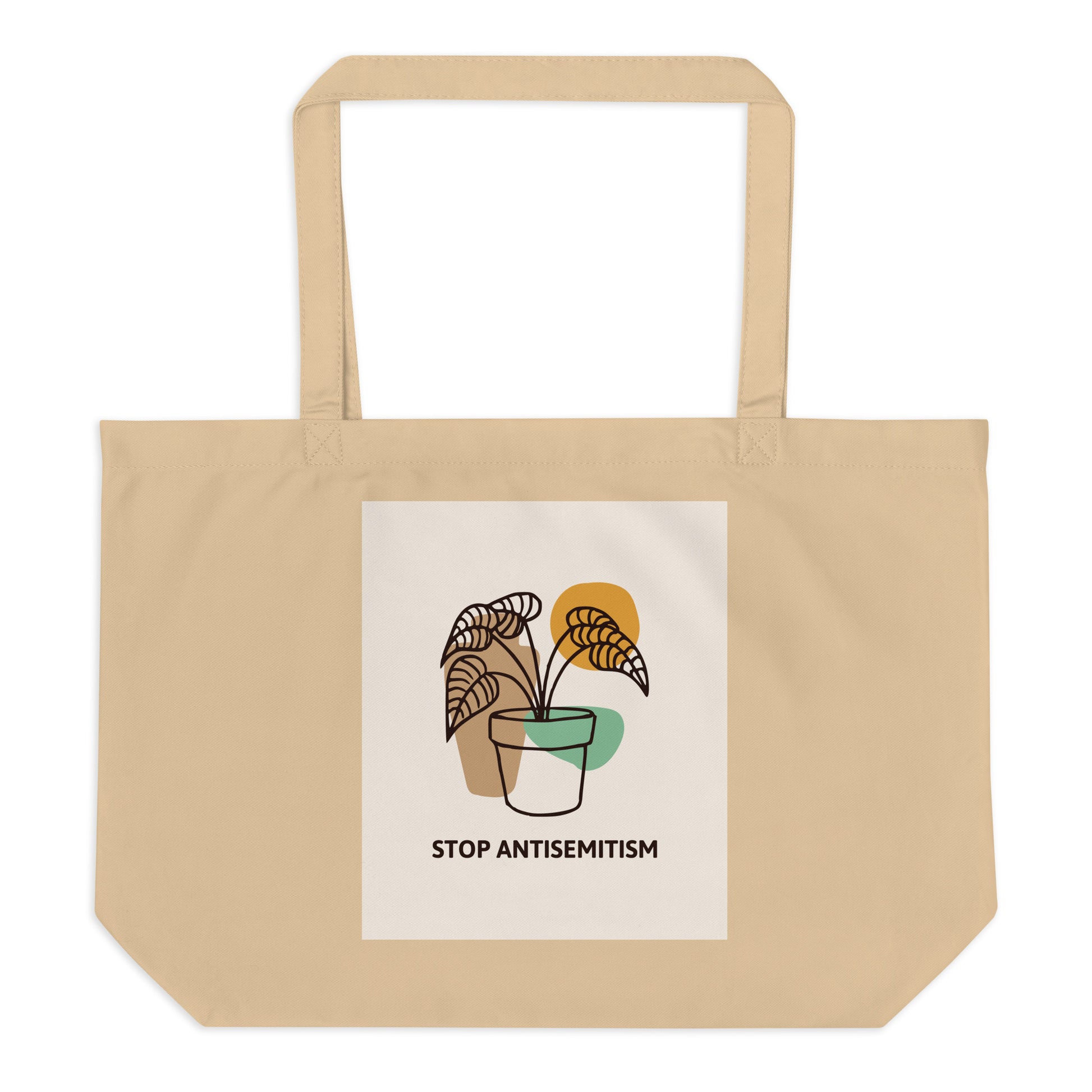 Stop Antisemitism | Plants & Flowers Edition | Large Organic Tote Bag