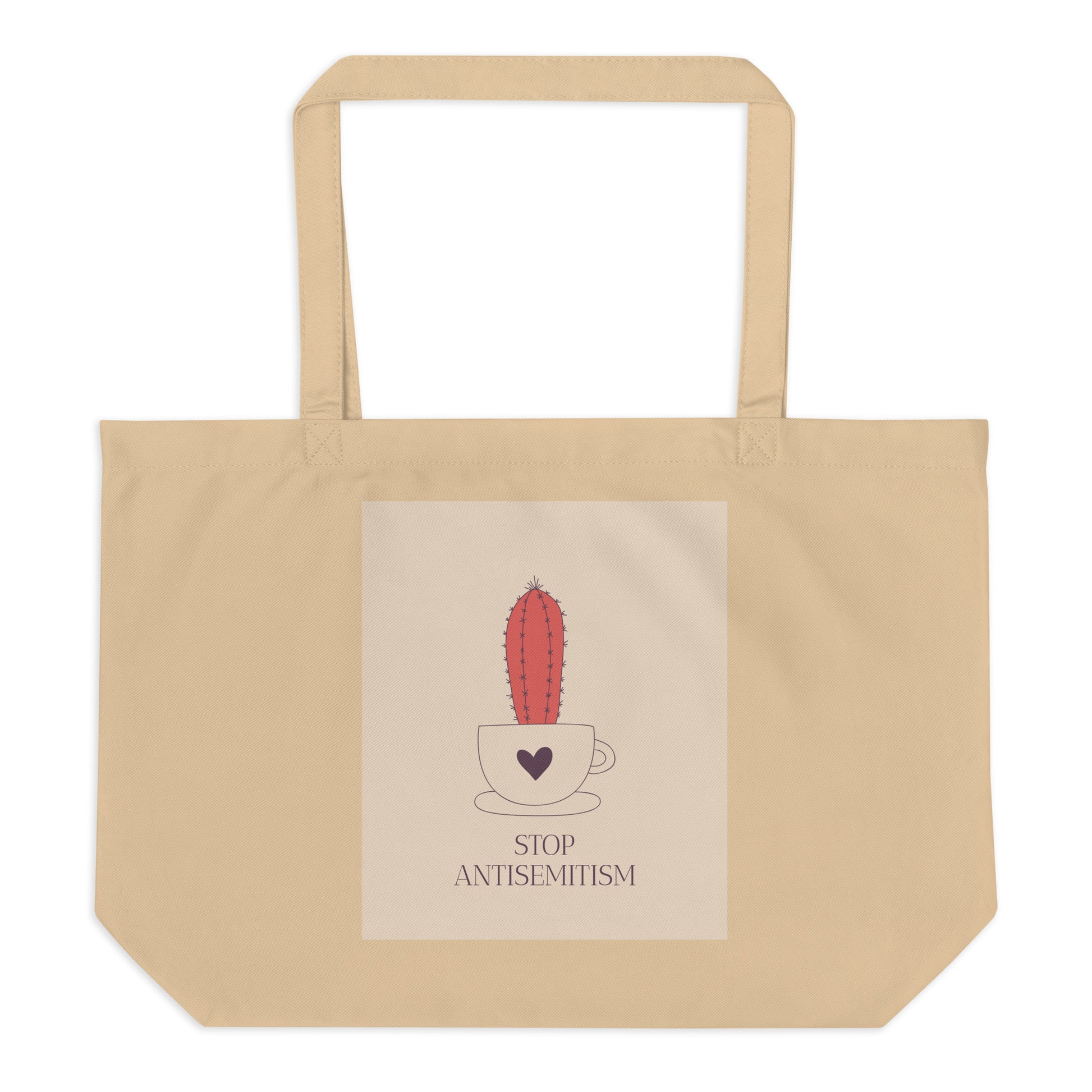 Stop Antisemitism | Plants & Flowers Edition | Large Organic Tote Bag