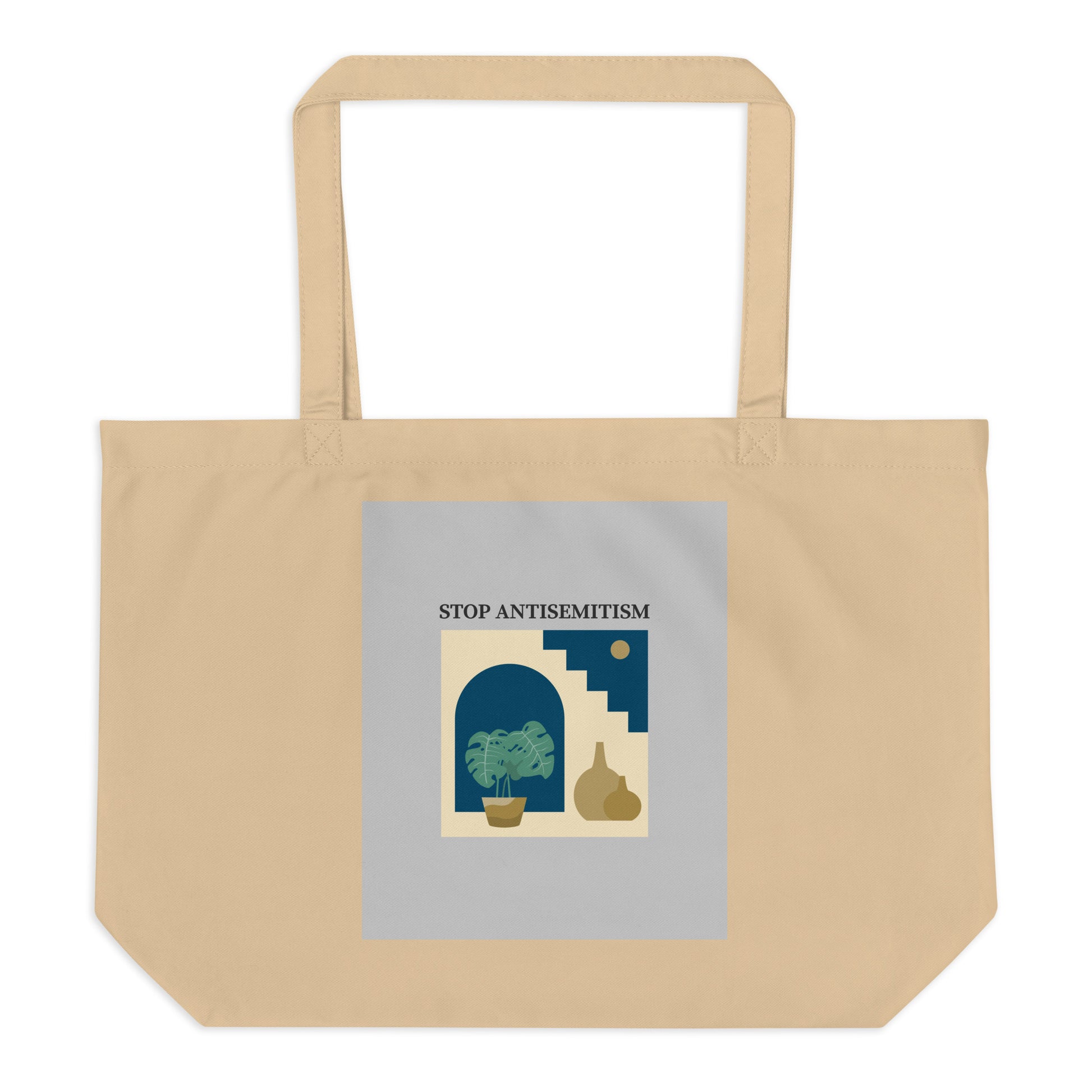 Stop Antisemitism | Plants & Flowers Edition | Large Organic Tote Bag