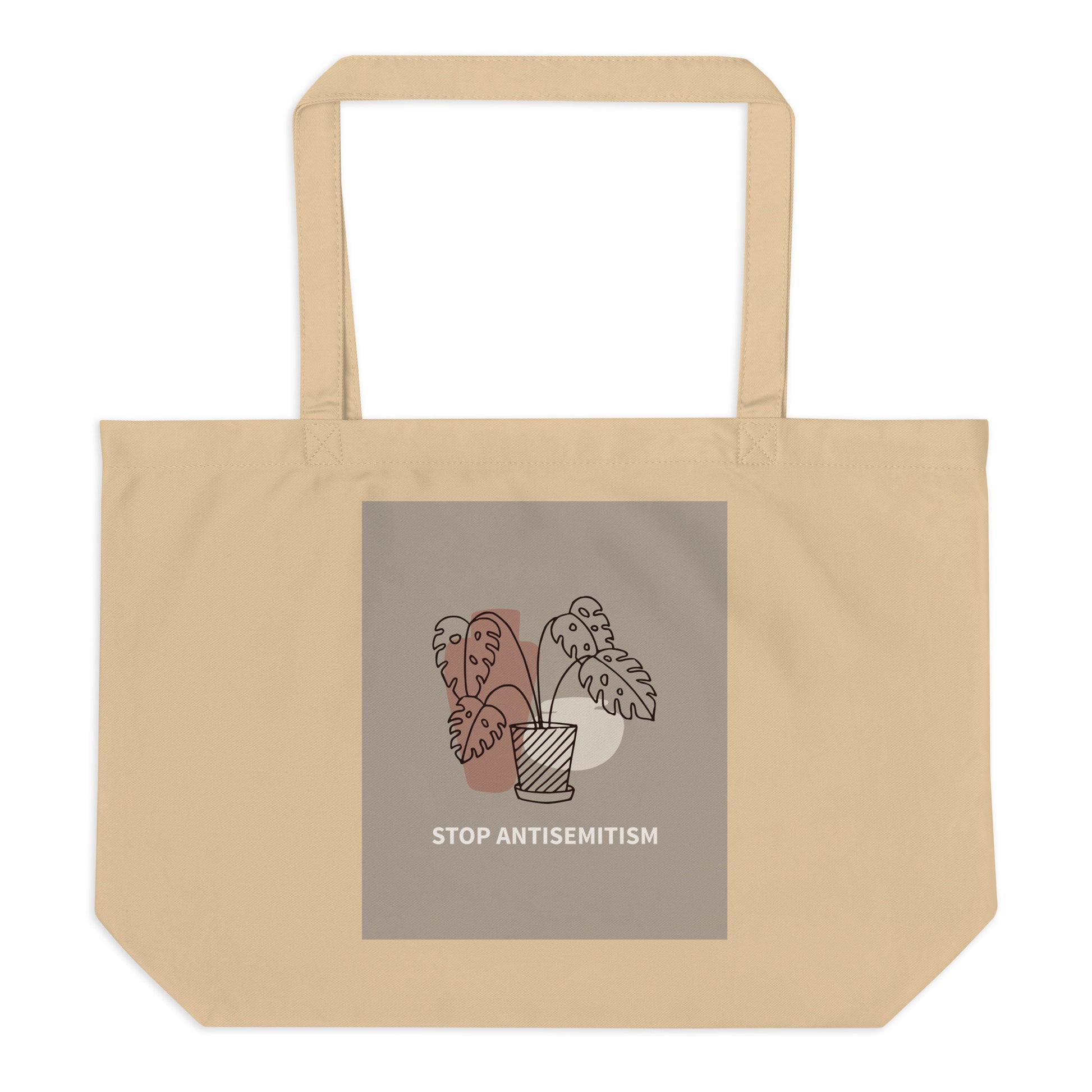 Stop Antisemitism | Plants & Flowers Edition | Large Organic Tote Bag