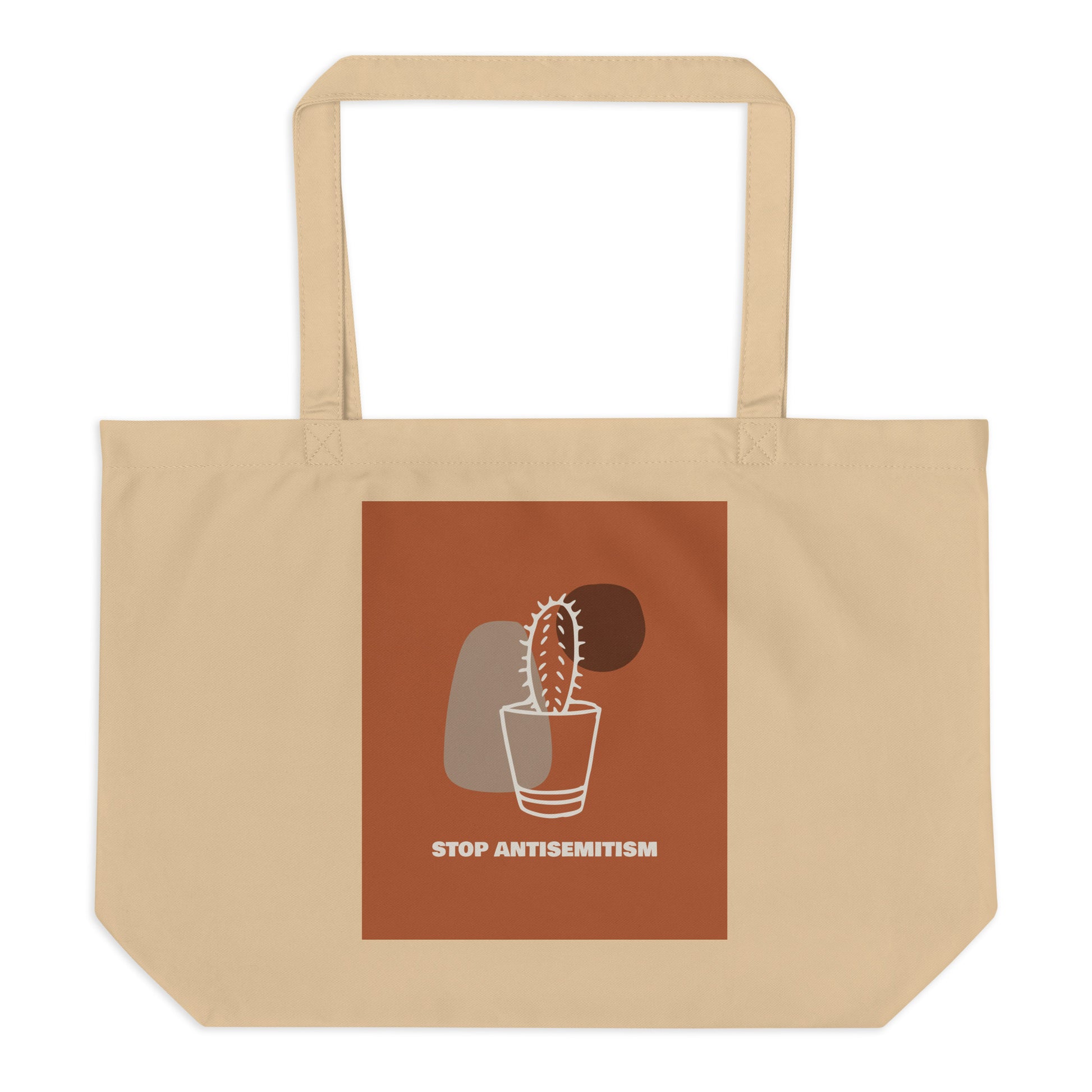 Stop Antisemitism | Plants & Flowers Edition | Large Organic Tote Bag