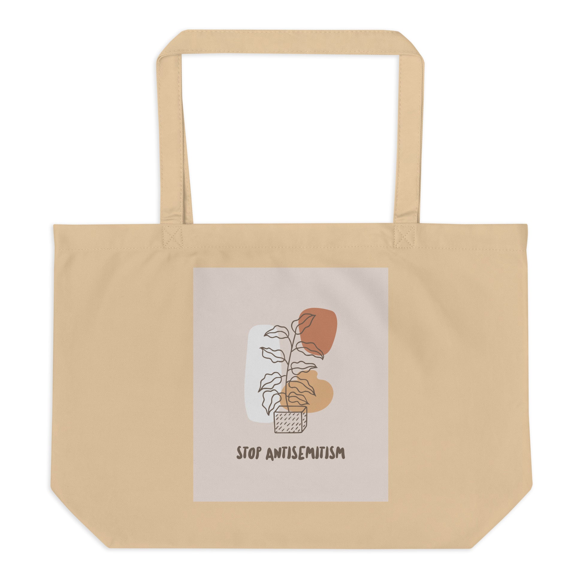 Stop Antisemitism | Plants & Flowers Edition | Large Organic Tote Bag
